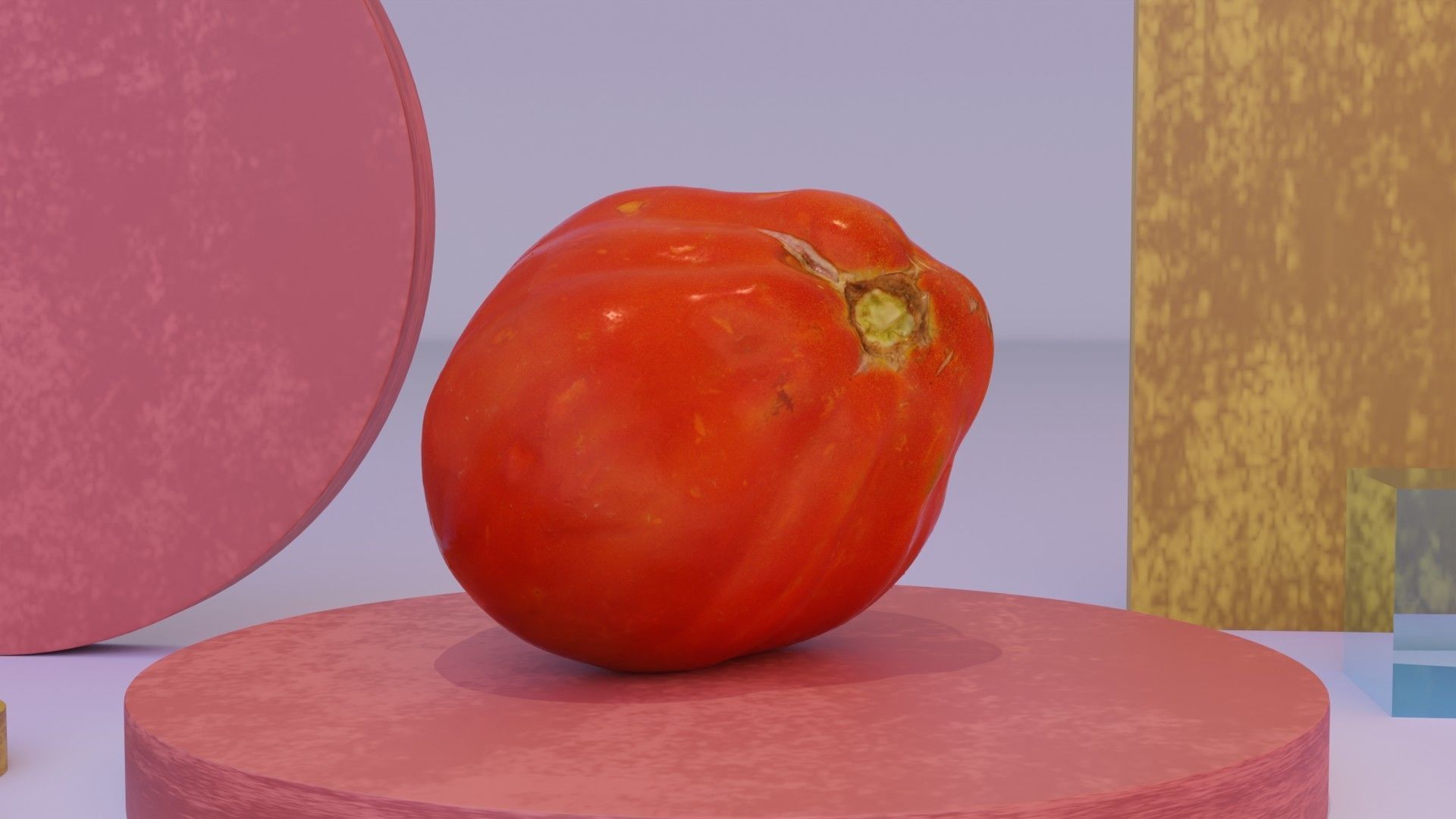 Tomato 05 high-poly 3D model_2