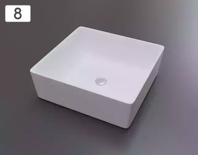 Vessel Sink Number 8 Low-poly 3D model