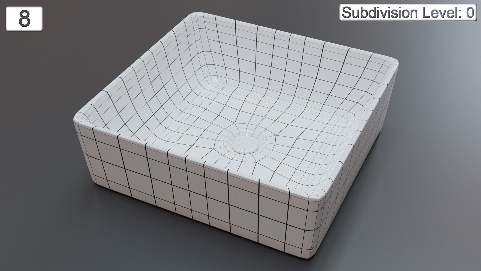 Vessel Sink Number 8 Low-poly 3D model_4