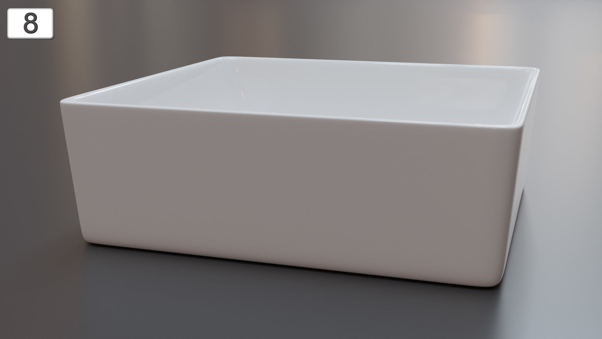 Vessel Sink Number 8 Low-poly 3D model_3