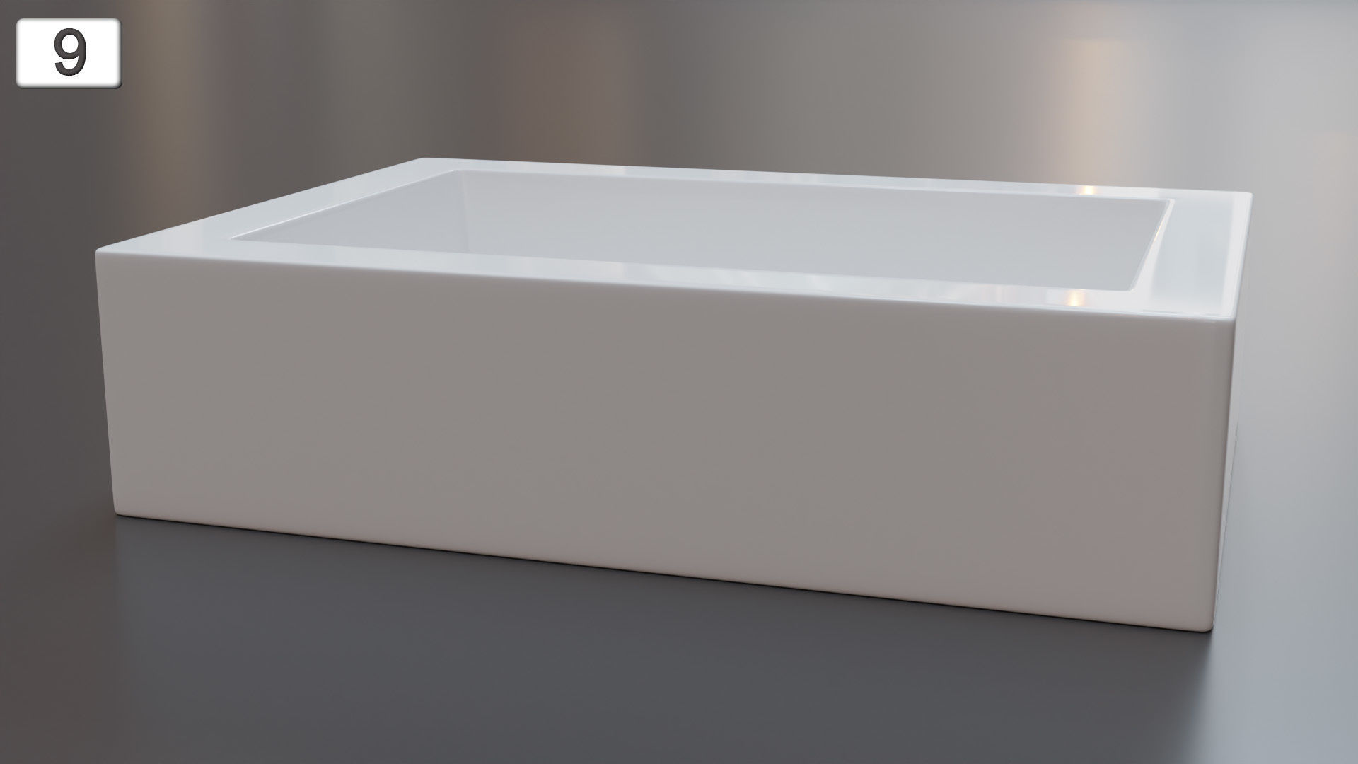 Vessel Sink Number 9 Low-poly 3D model_3