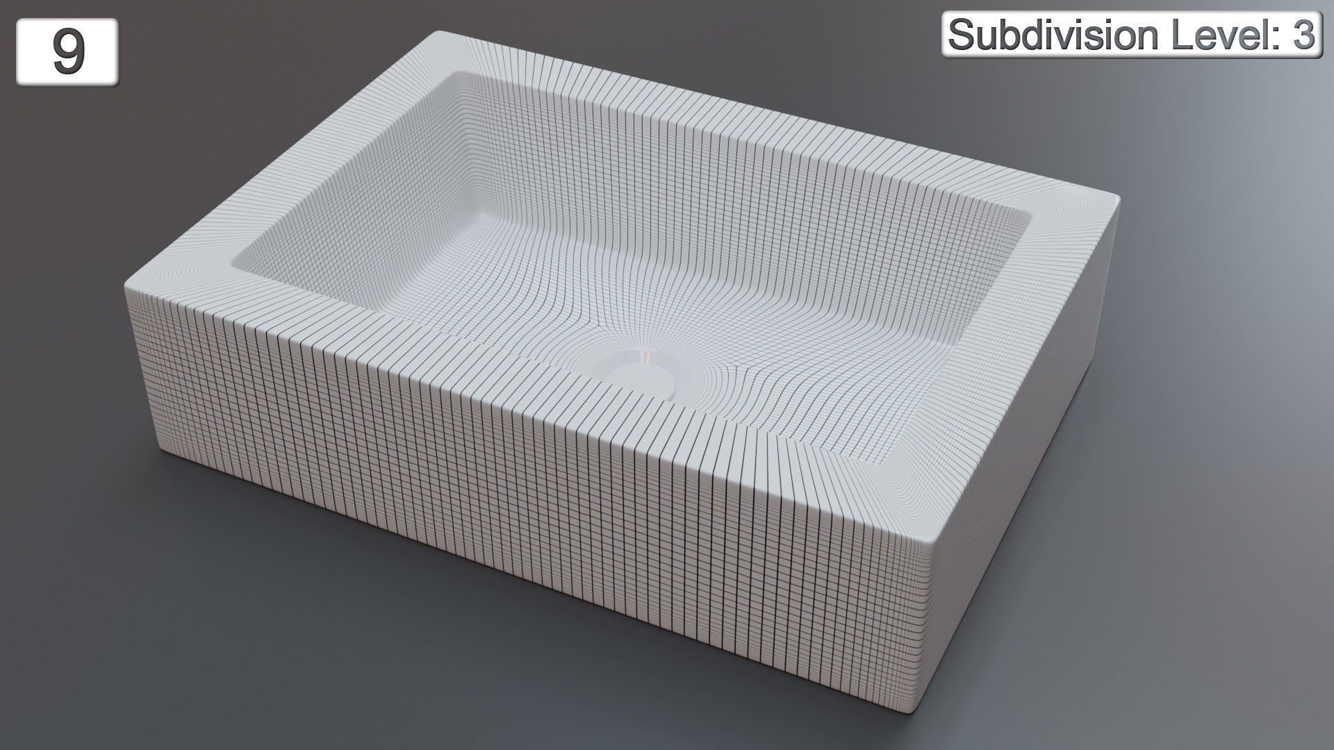 Vessel Sink Number 9 Low-poly 3D model_7