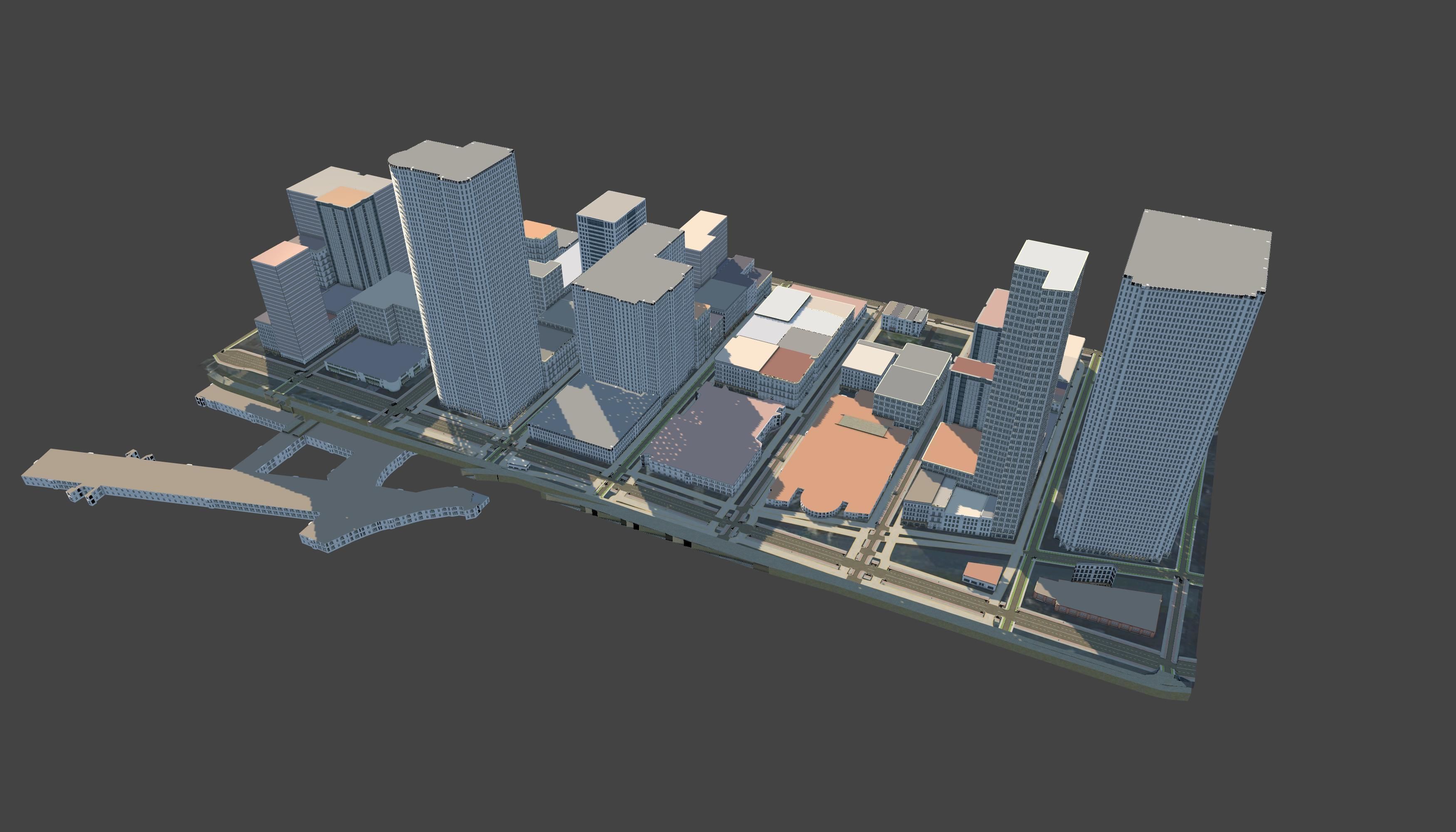 3D Lifesize Textured City Model vol 4 Low-poly 3D model_1