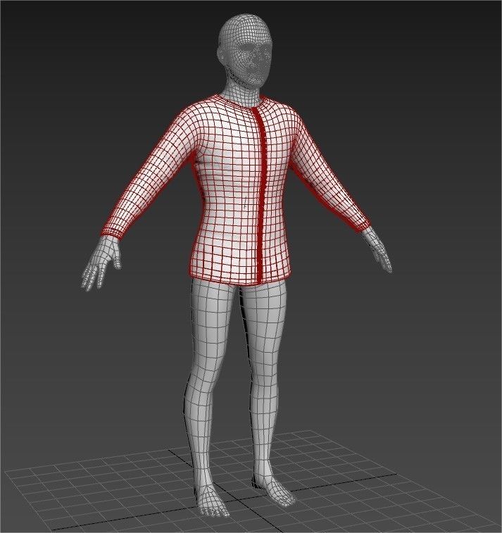 Medieval Doublet01 14th century Low-poly 3D model_12