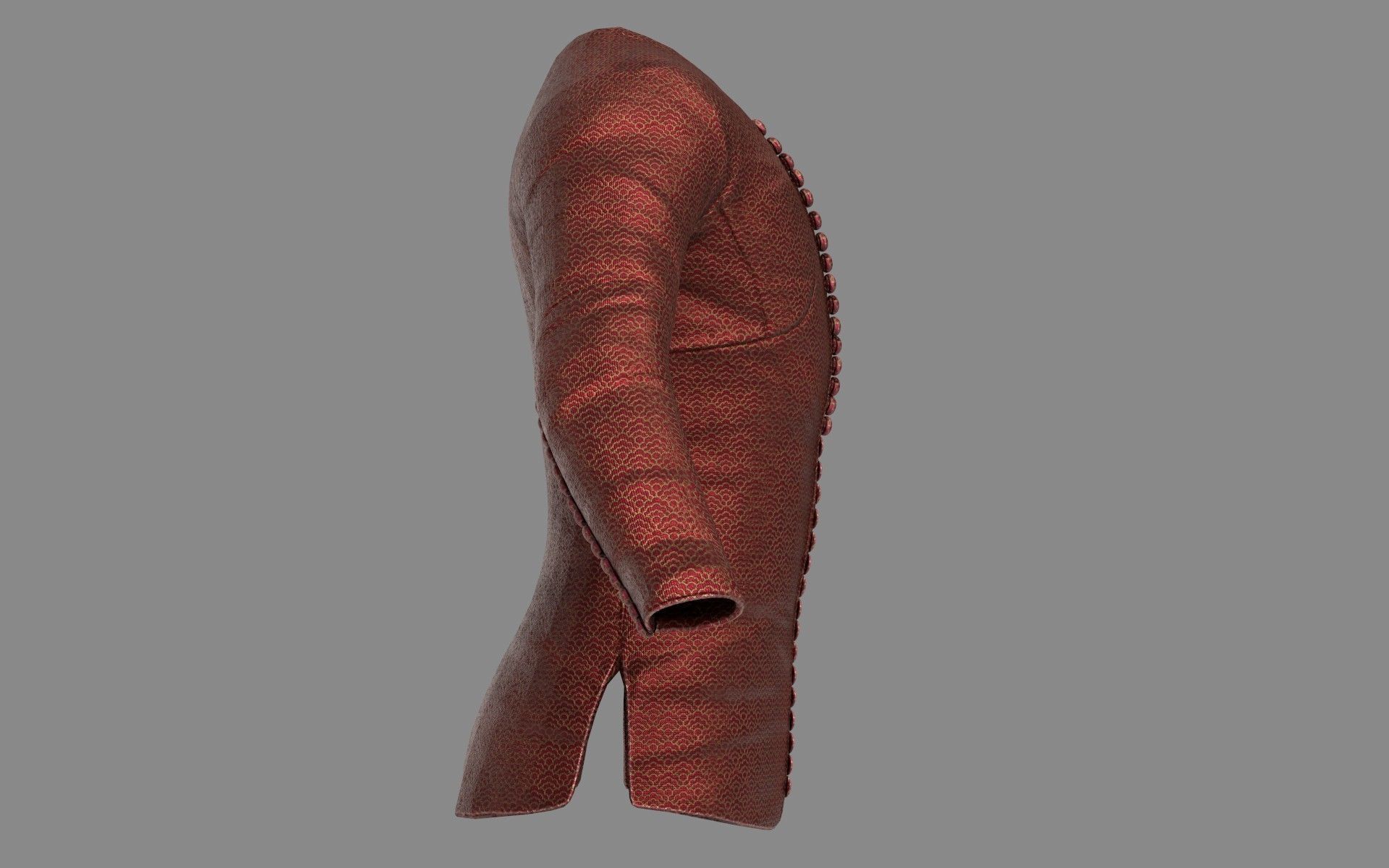 Medieval Doublet01 14th century Low-poly 3D model_22