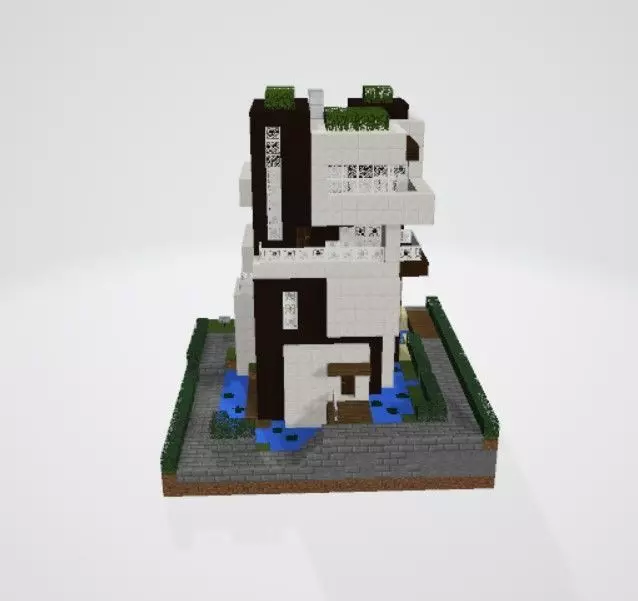 Modern Estate Minecraft Free 3D print model