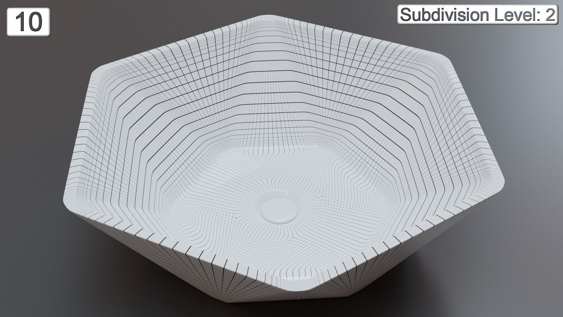 Vessel Sink Number 10 Low-poly 3D model_6
