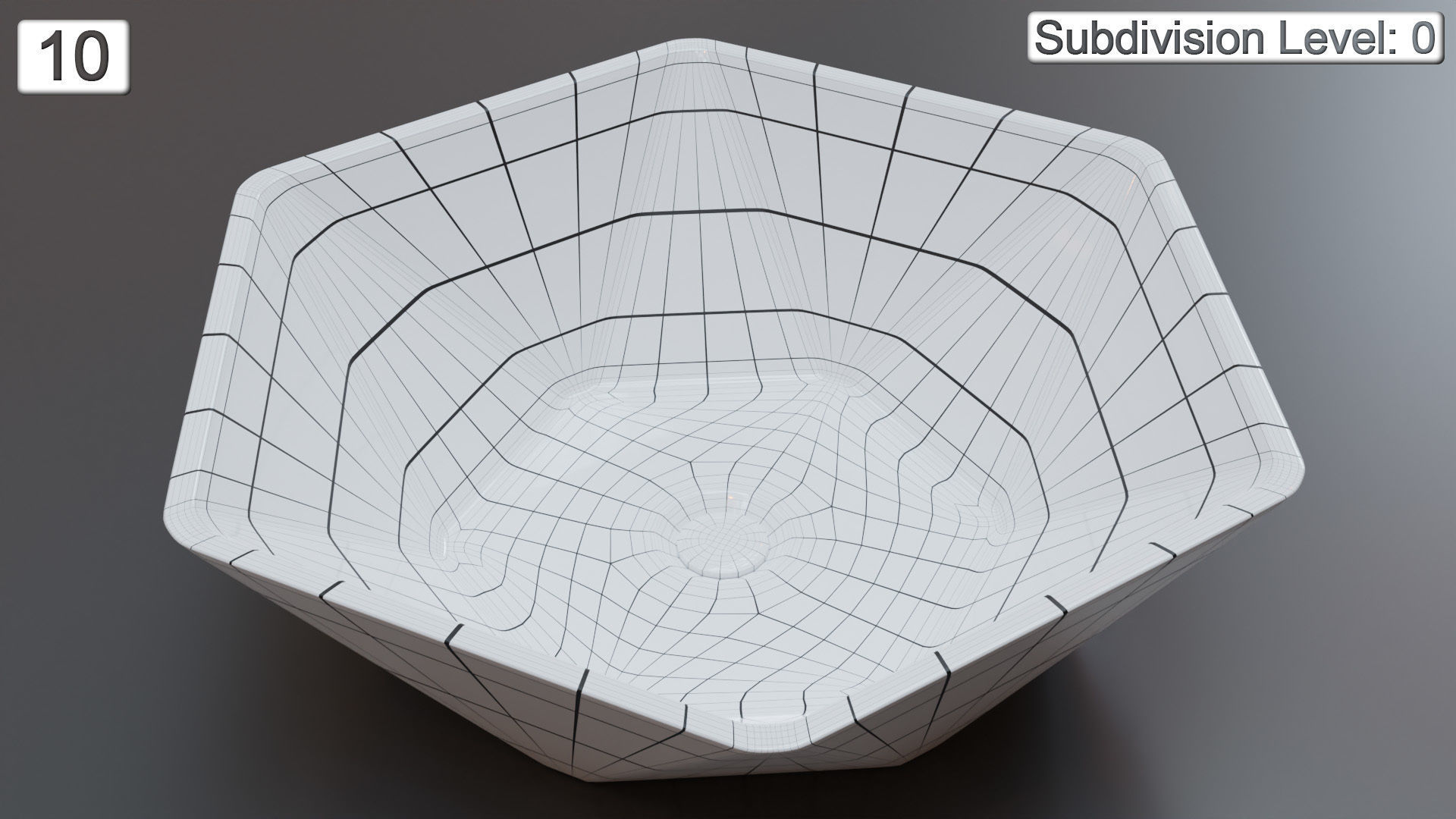 Vessel Sink Number 10 Low-poly 3D model_4