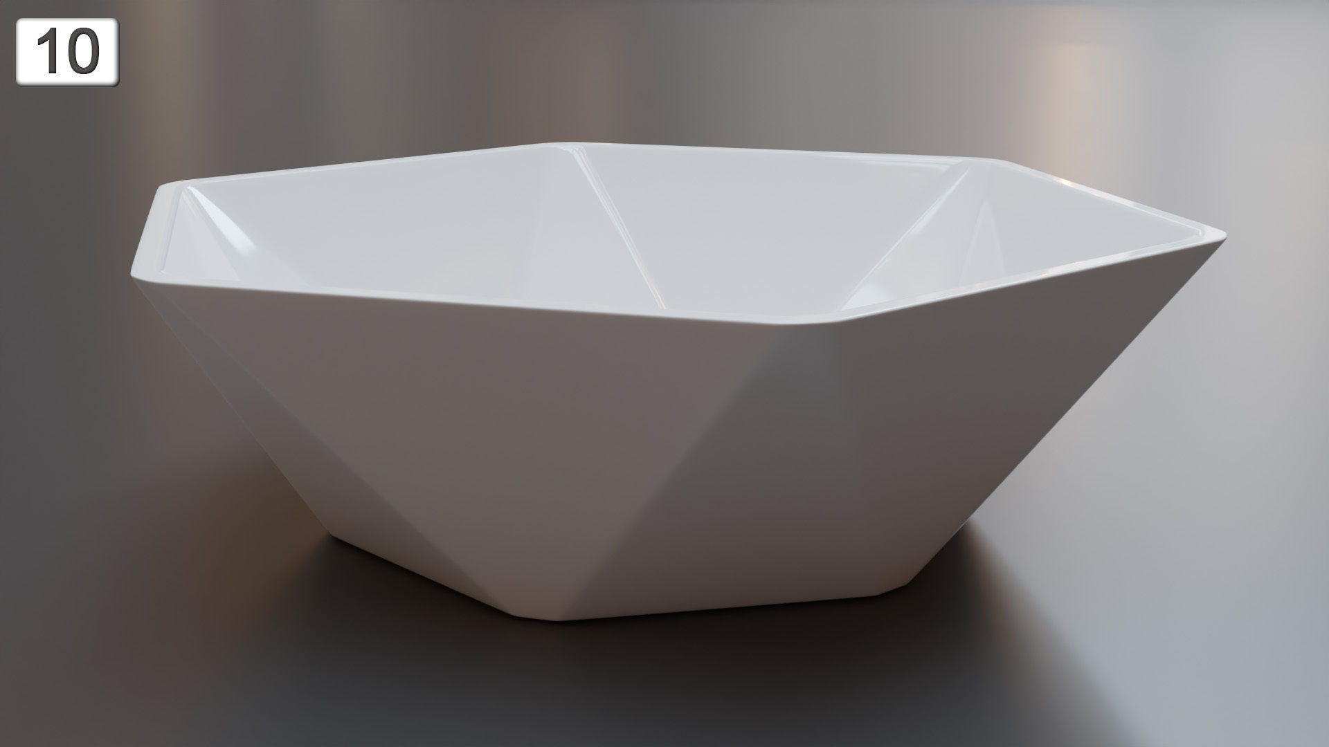 Vessel Sink Number 10 Low-poly 3D model_3