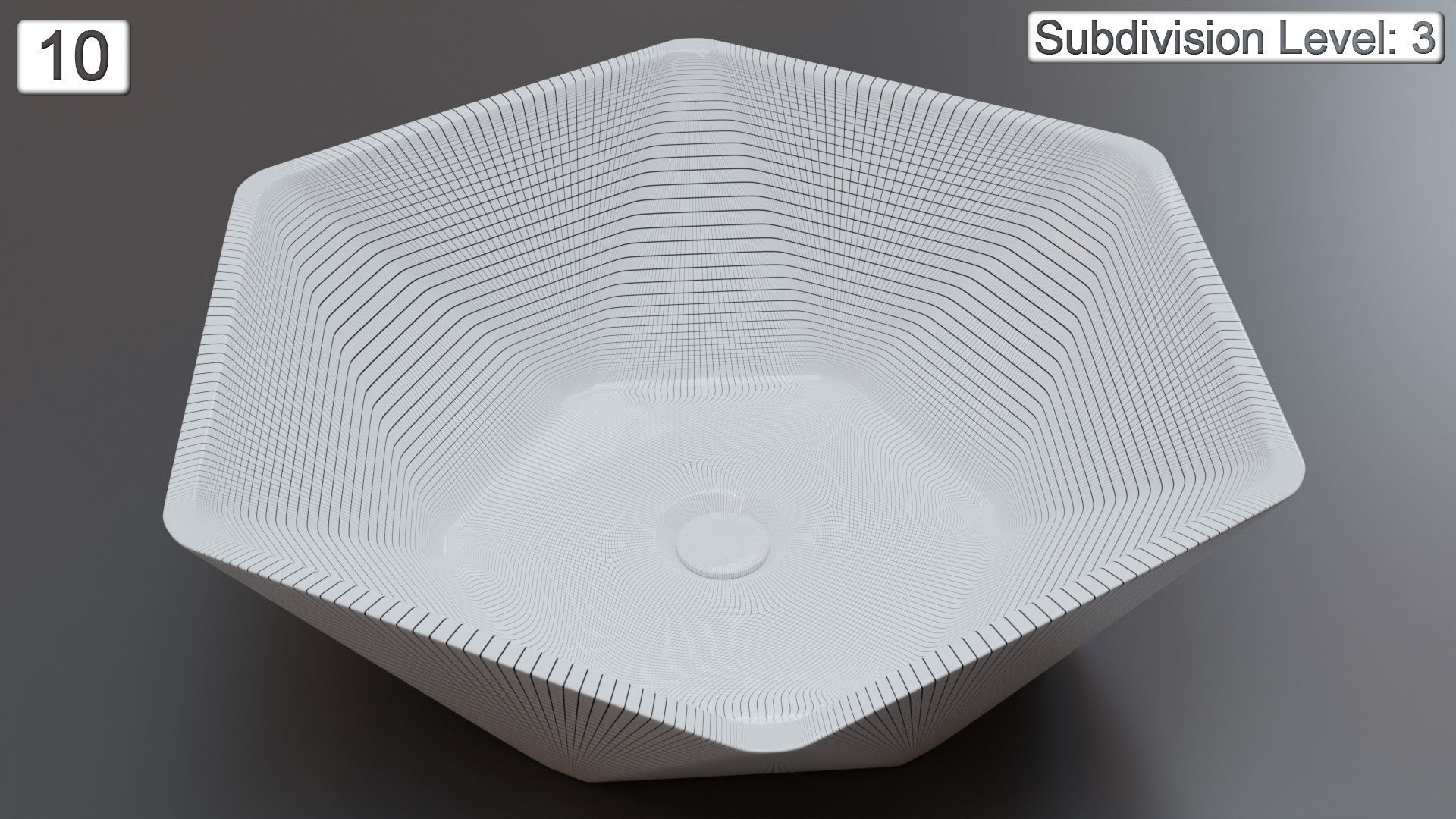 Vessel Sink Number 10 Low-poly 3D model_7
