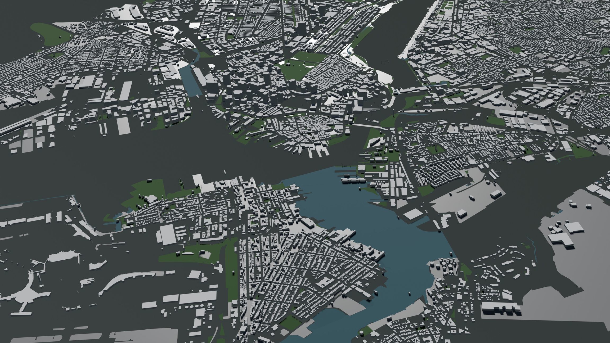 Boston Massachusetts USA - Mass buildings 3D model_4