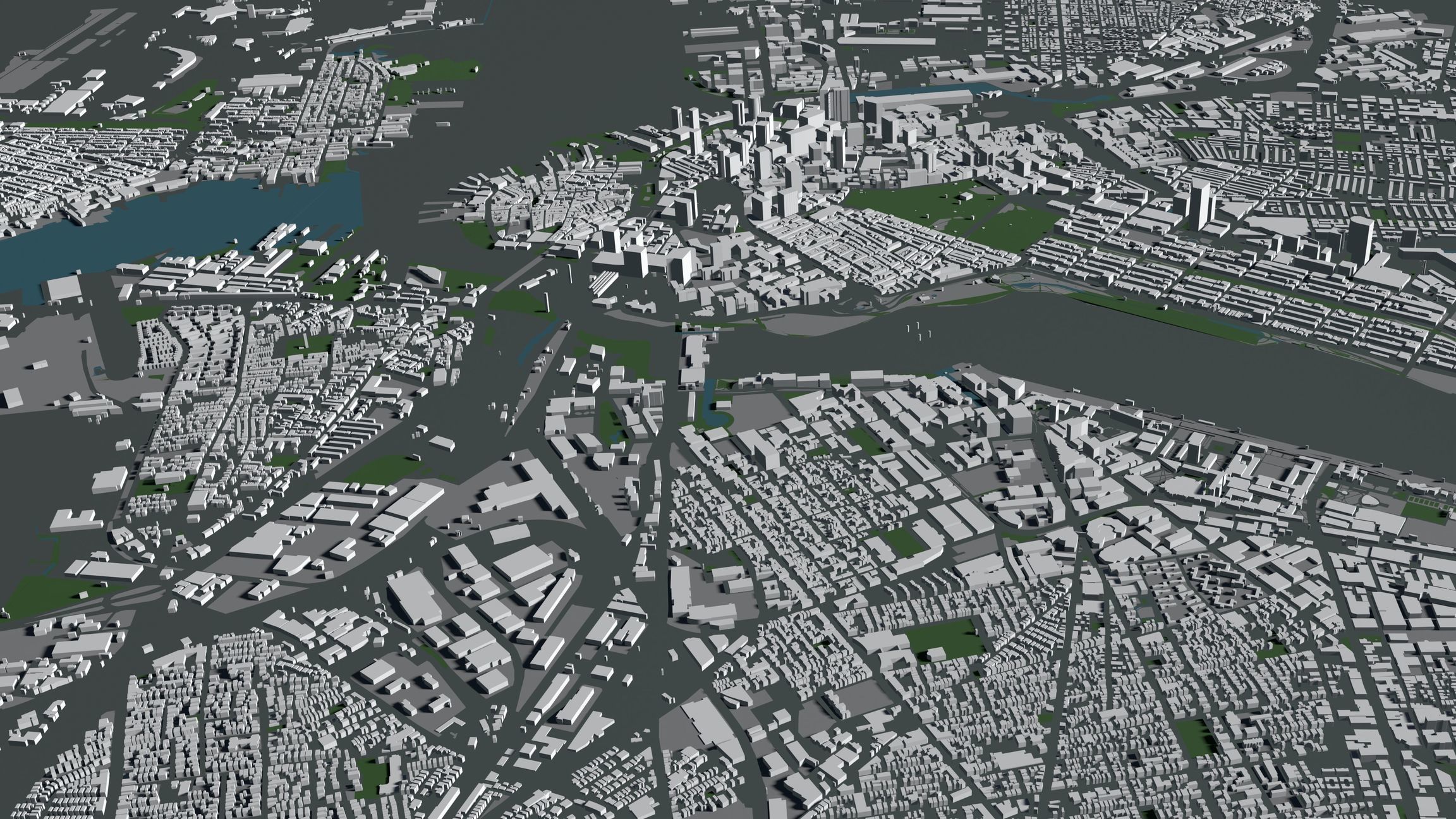 Boston Massachusetts USA - Mass buildings 3D model_3