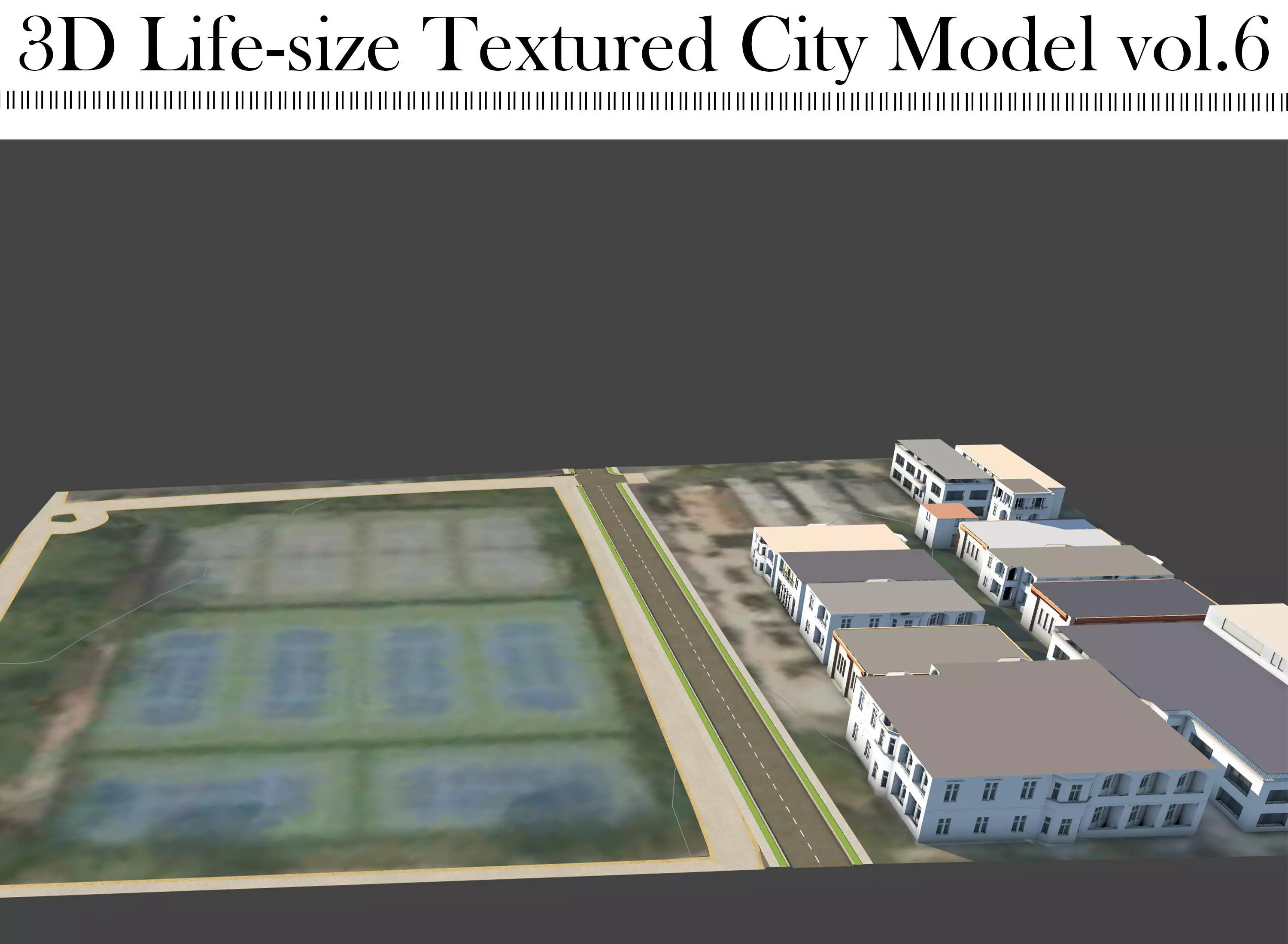 3D Lifesize Textured City Model vol 6 Low-poly 3D model_0