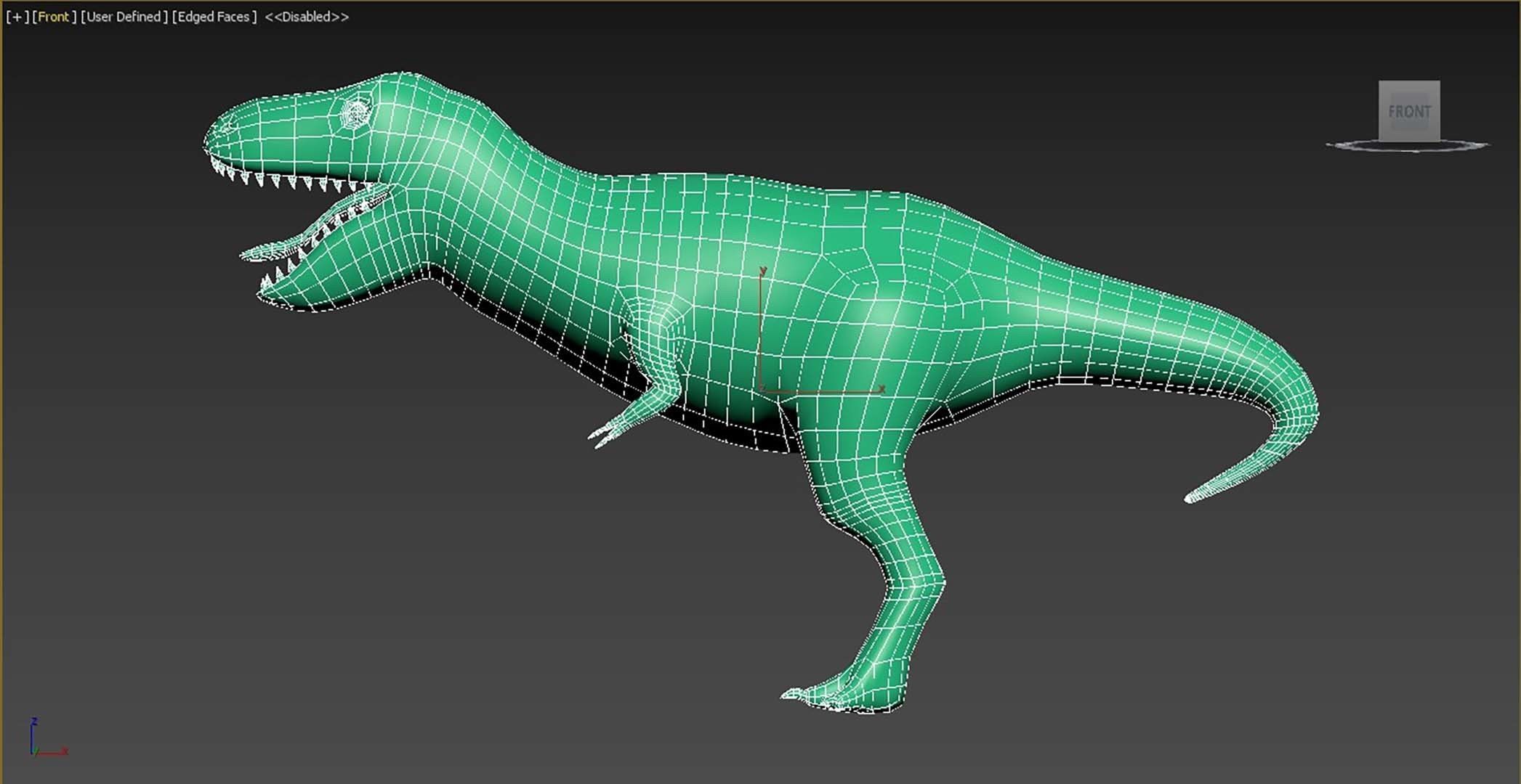 T REX LOW POLY dog Low-poly 3D model_10