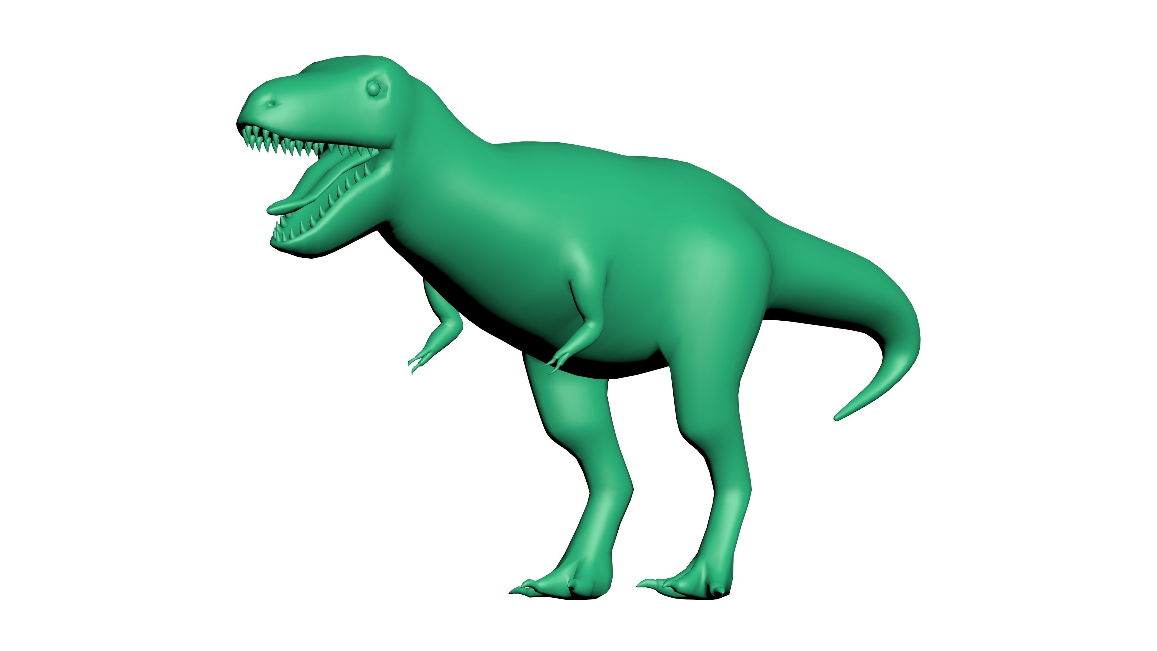 T REX LOW POLY dog Low-poly 3D model_3