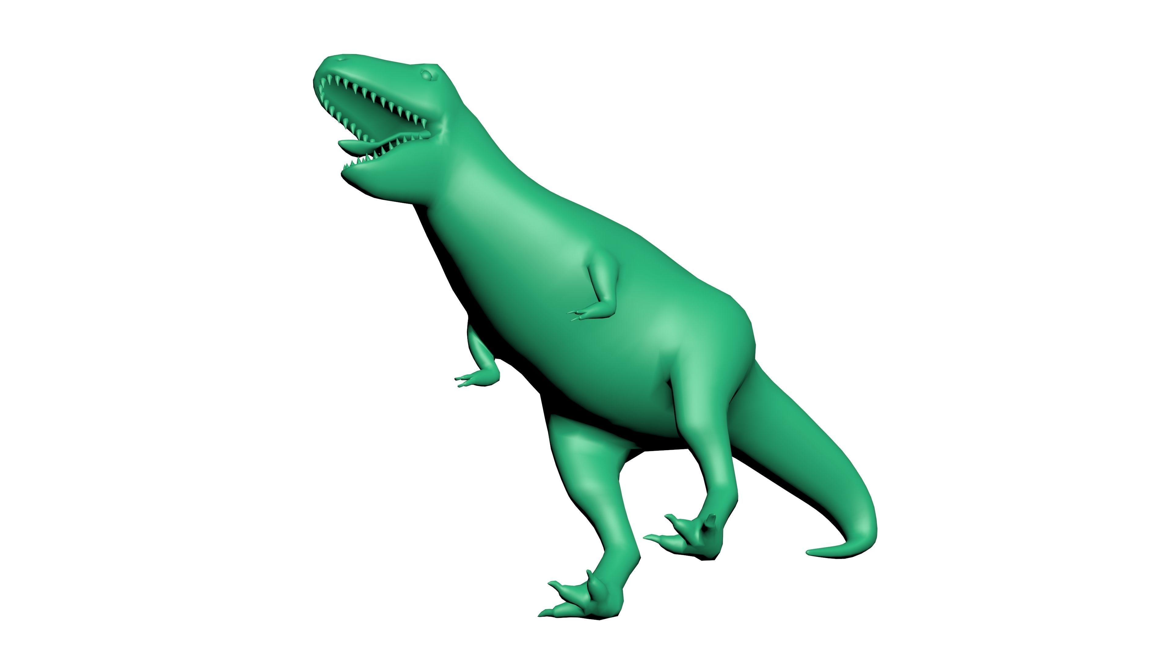 T REX LOW POLY dog Low-poly 3D model_2