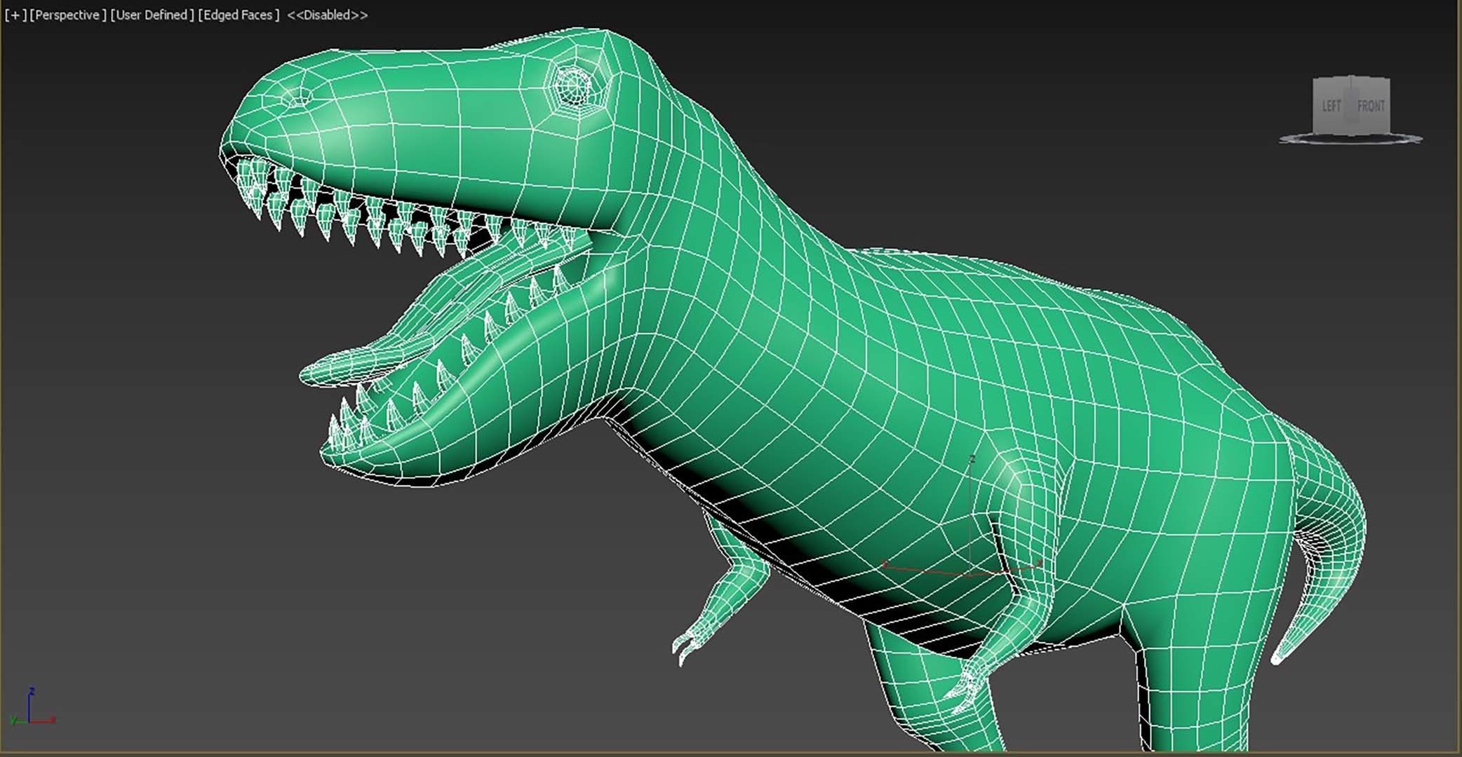 T REX LOW POLY dog Low-poly 3D model_9