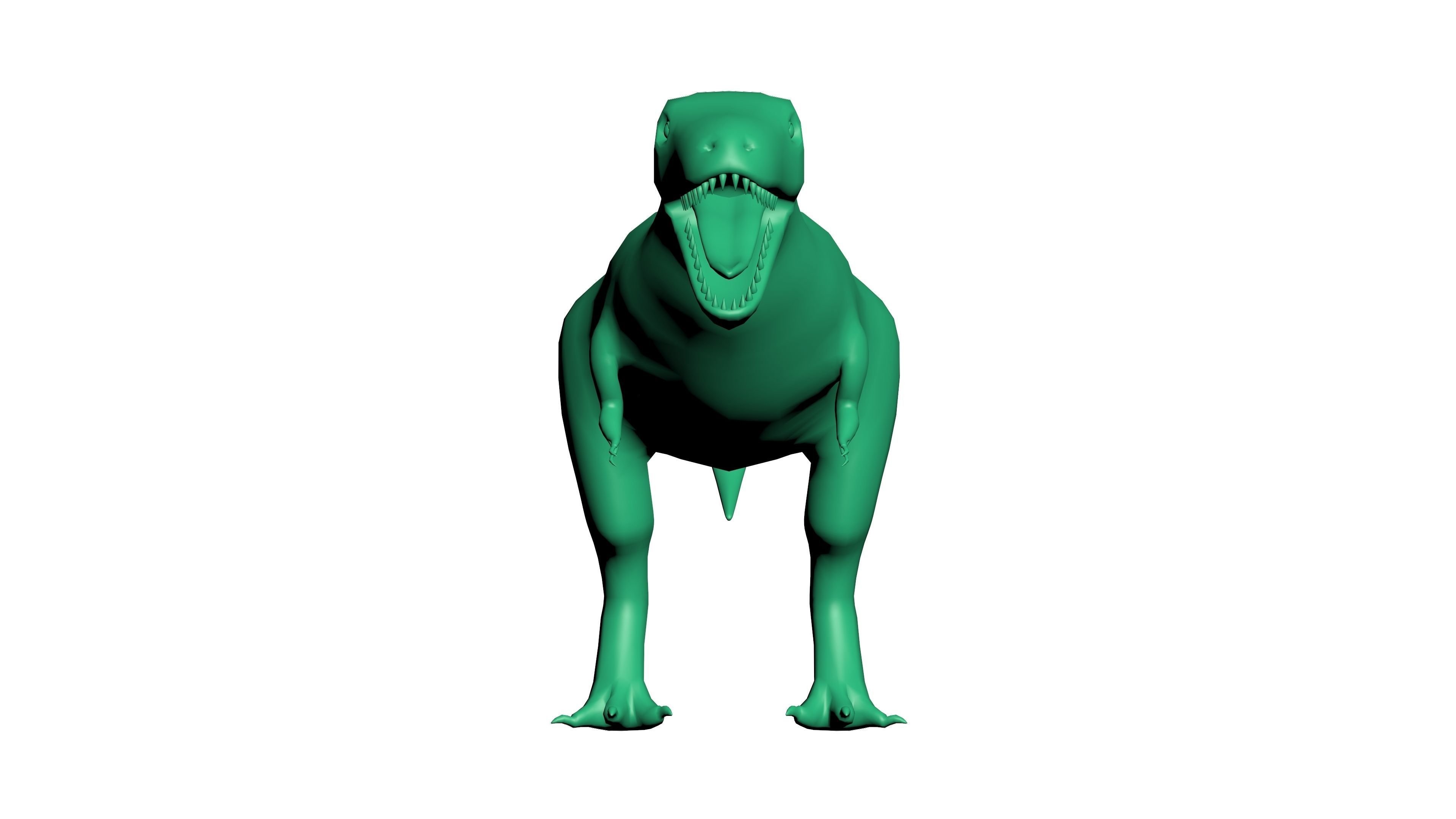 T REX LOW POLY dog Low-poly 3D model_4