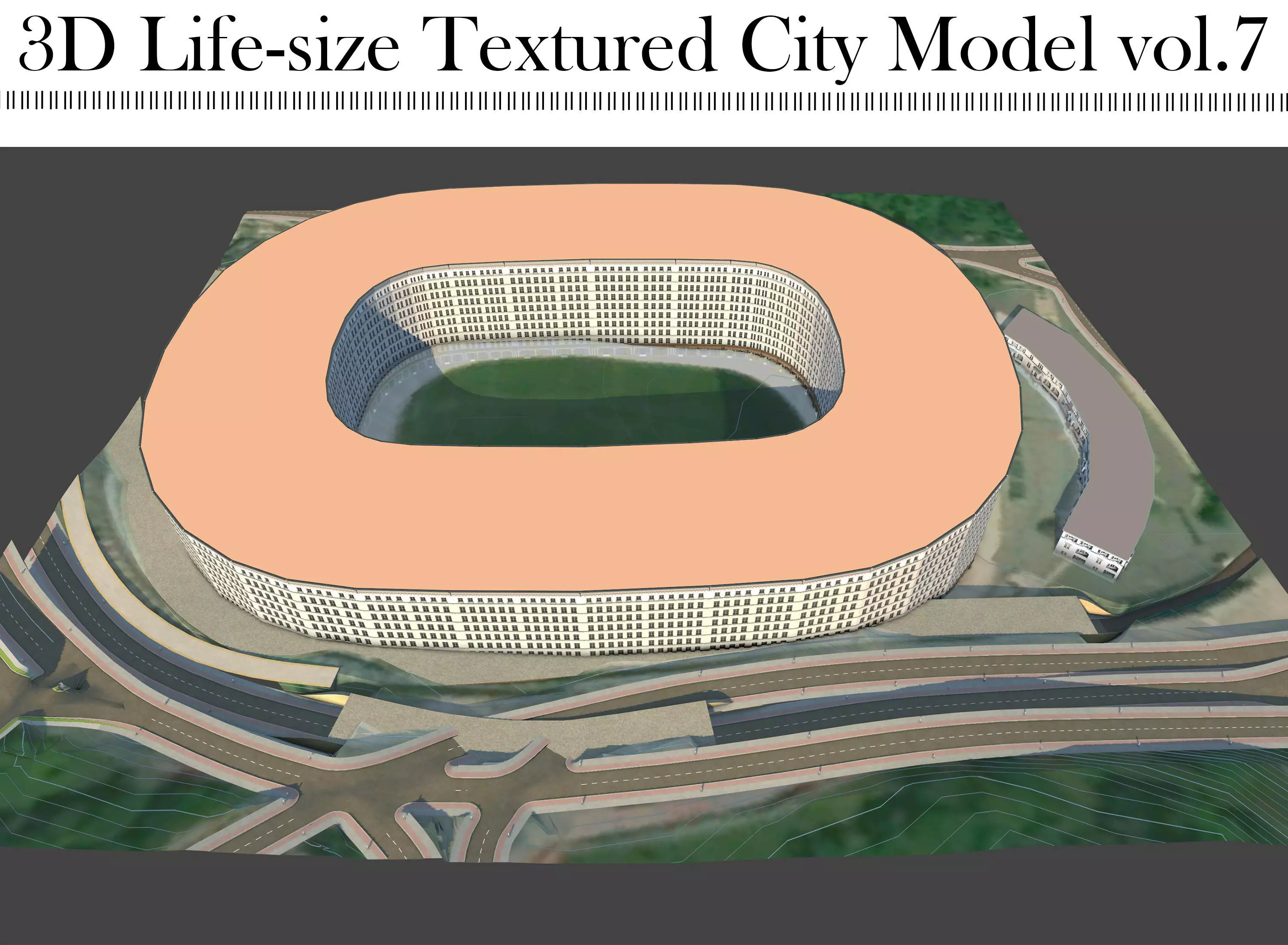 3D Lifesize Textured City Model vol 7 Low-poly 3D model_0