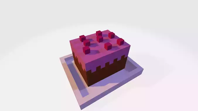 Voxel Chocolate cake 