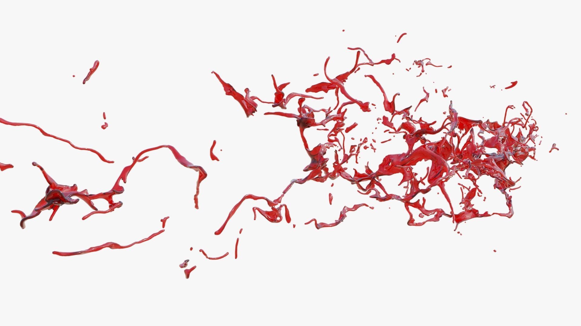 Animated Blood Splash 9 3D model_4
