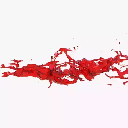 Animated Blood Splash 9 3D model