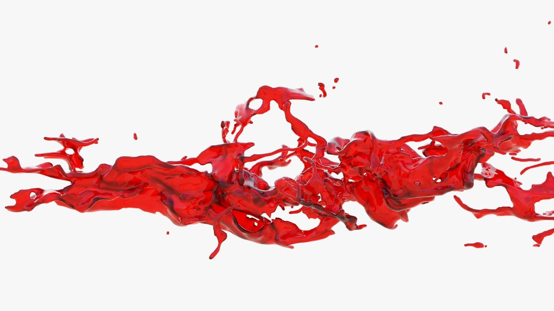 Animated Blood Splash 9 3D model_2