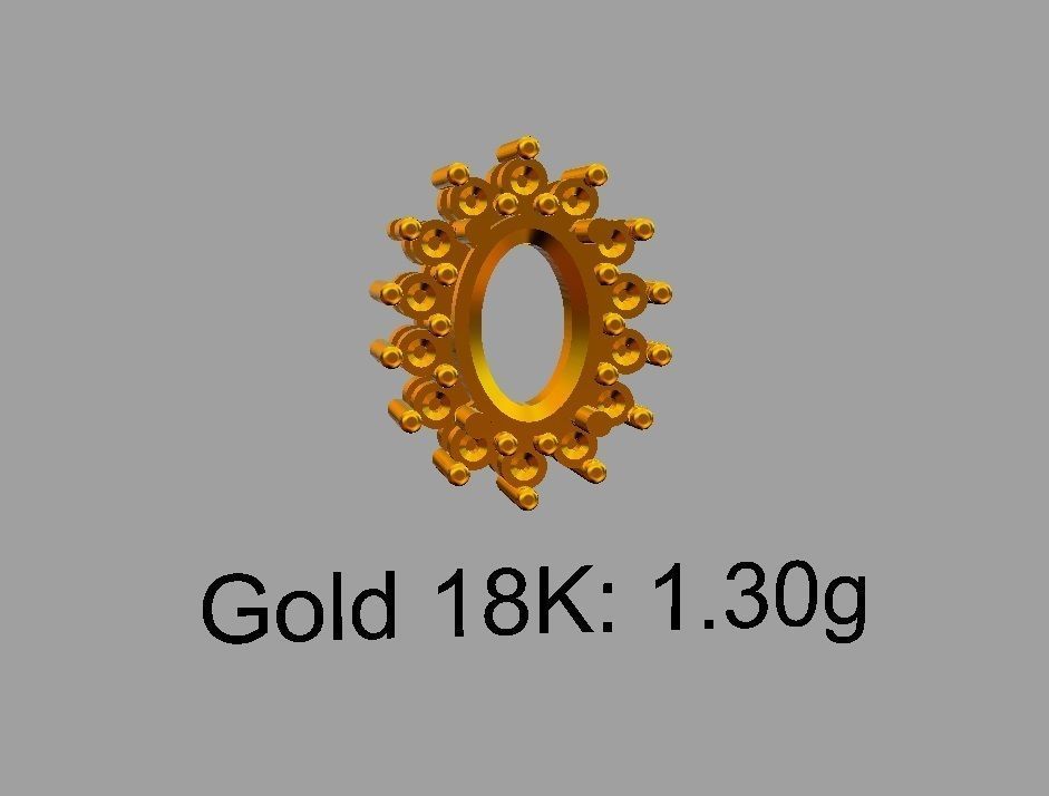 Oval Gemstone 3D Model Collection_12
