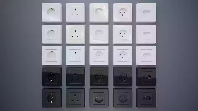 Contact Socket Package Standard Type F-J 3D model