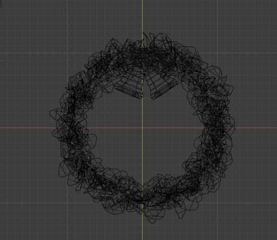 CHRISTMAS WREATH-RING  Low-poly 3D model_12