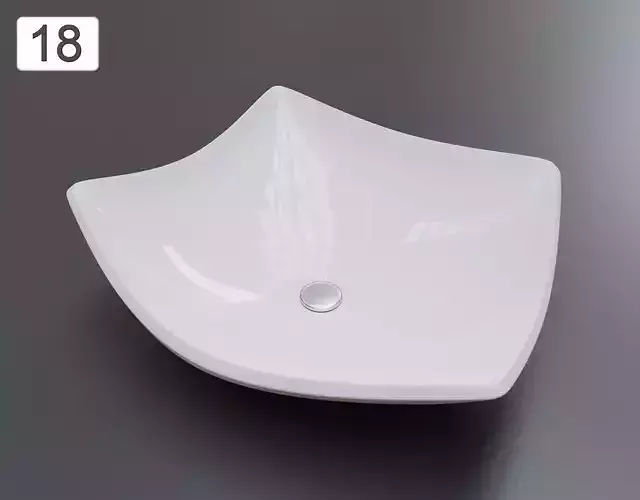 Vessel Sink Number 18 Low-poly 3D model