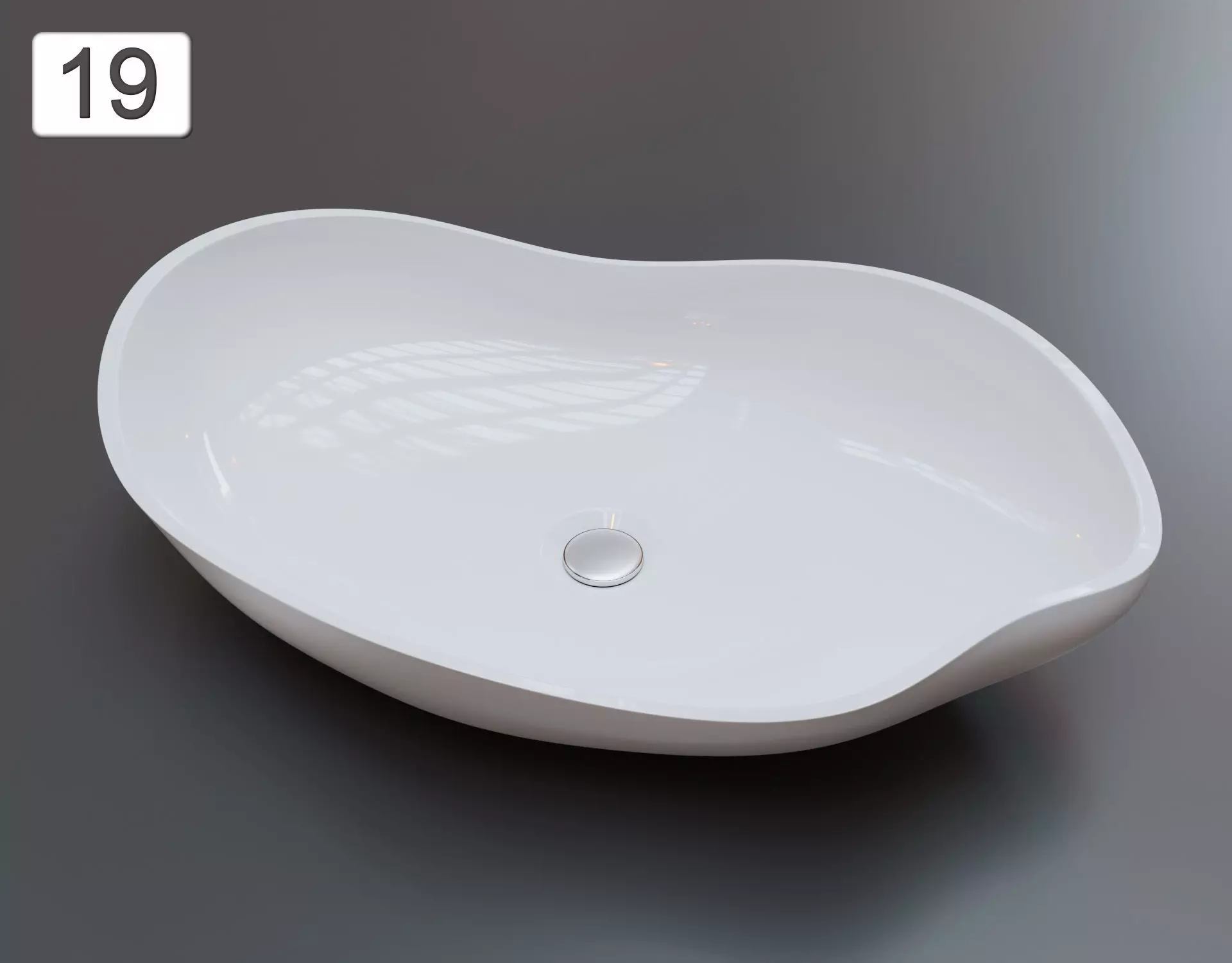 Vessel Sink Number 19 Low-poly 3D model_0