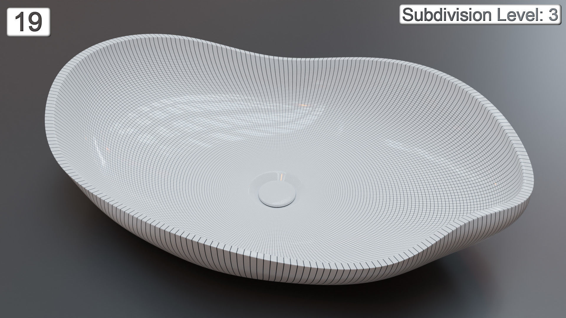 Vessel Sink Number 19 Low-poly 3D model_7