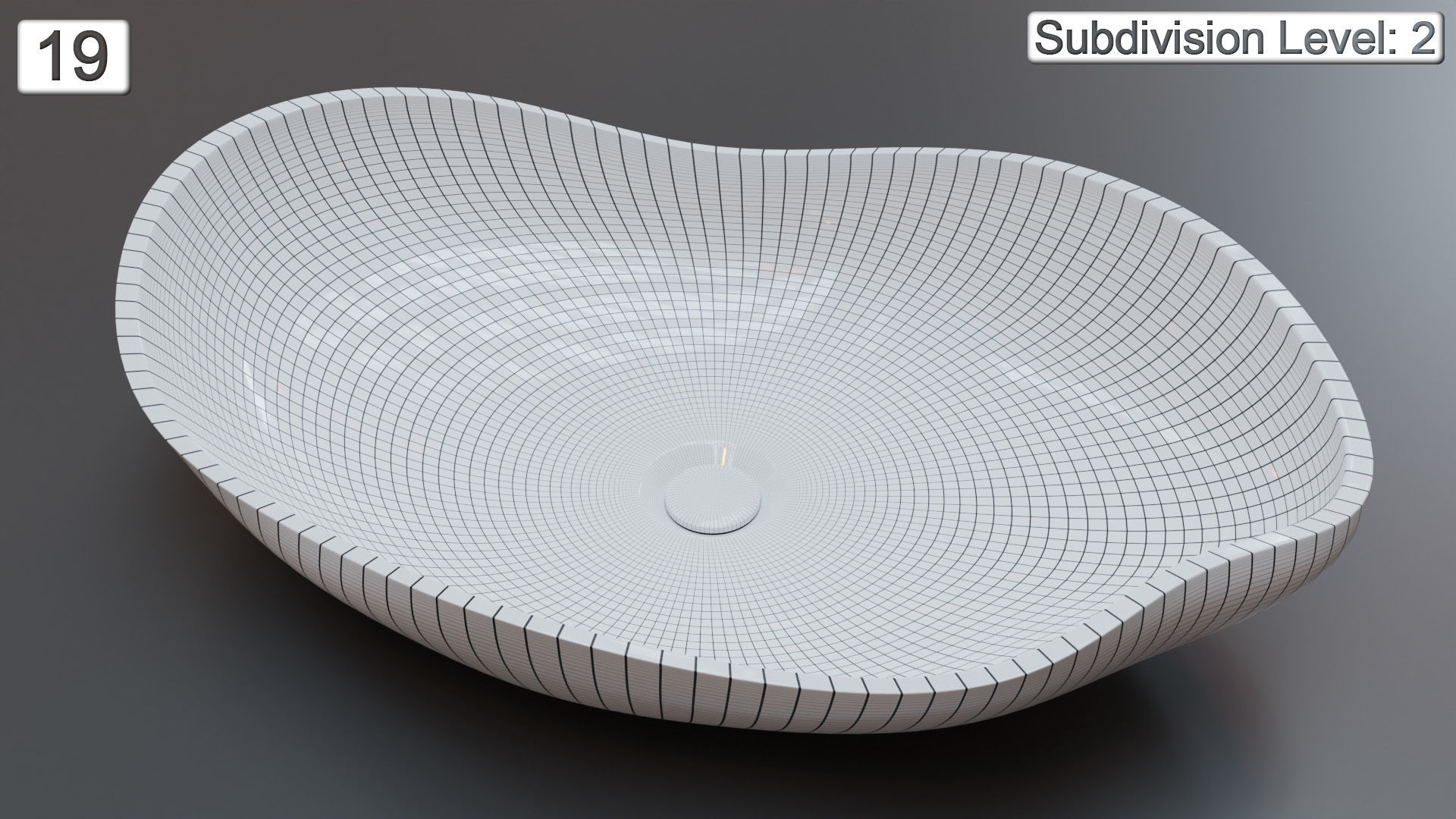 Vessel Sink Number 19 Low-poly 3D model_6