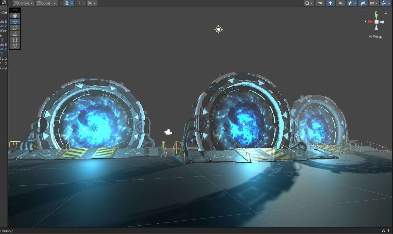 Teleporter space door Low-poly 3D model_18