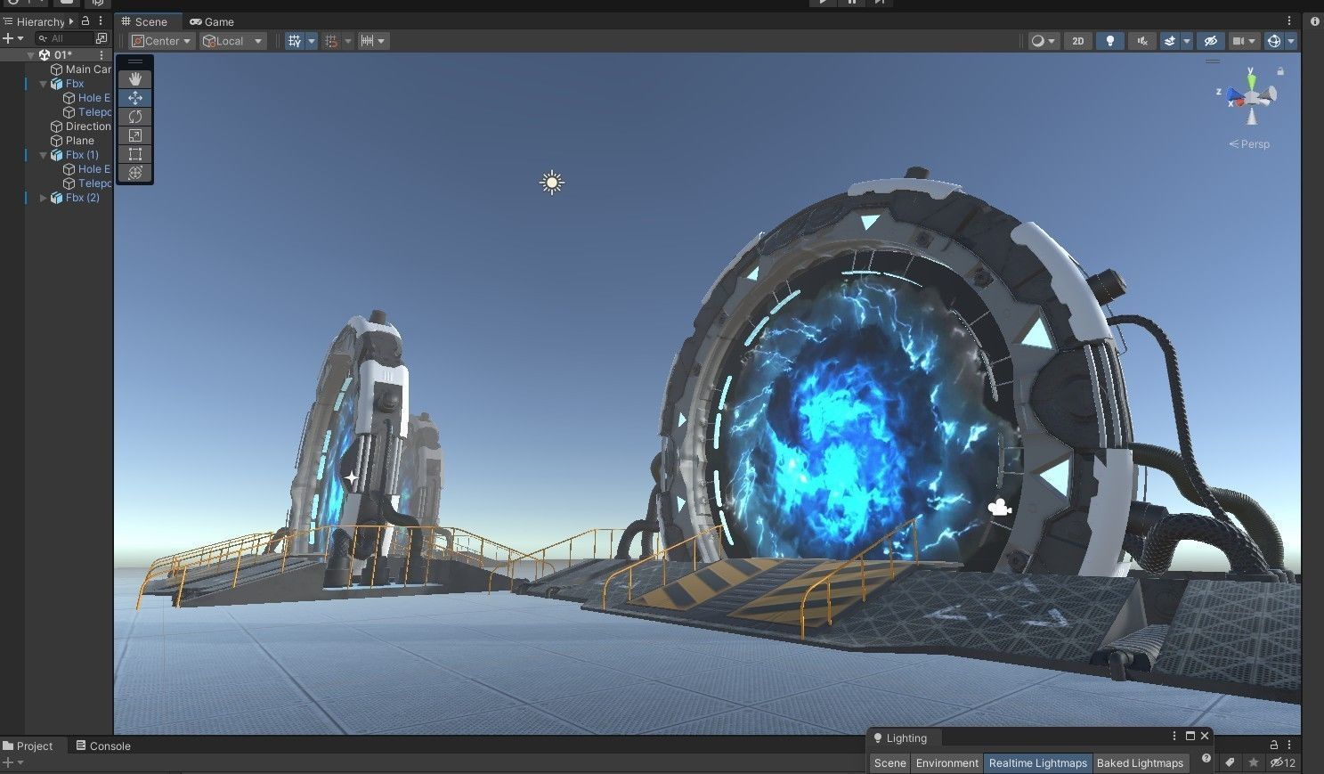 Teleporter space door Low-poly 3D model_16