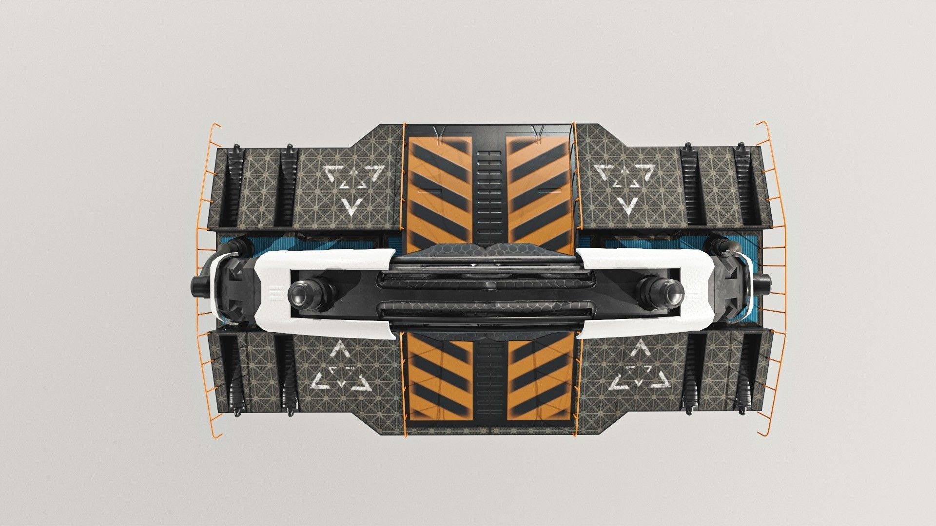 Teleporter space door Low-poly 3D model_10