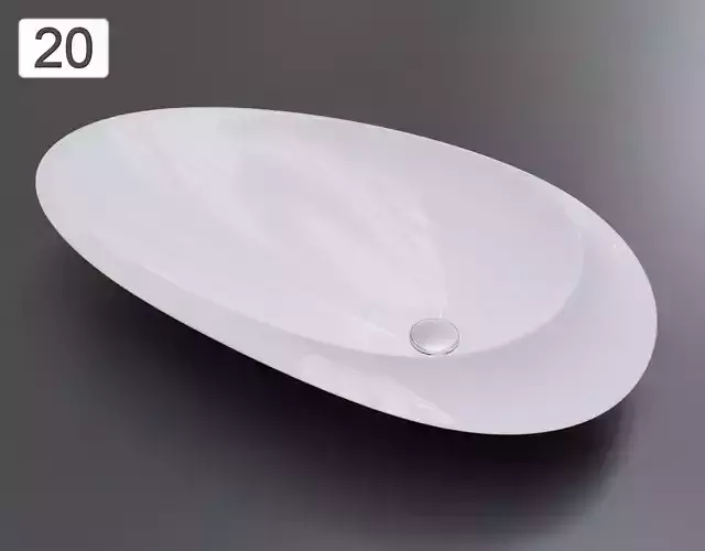 Vessel Sink Number 20 Low-poly 3D model