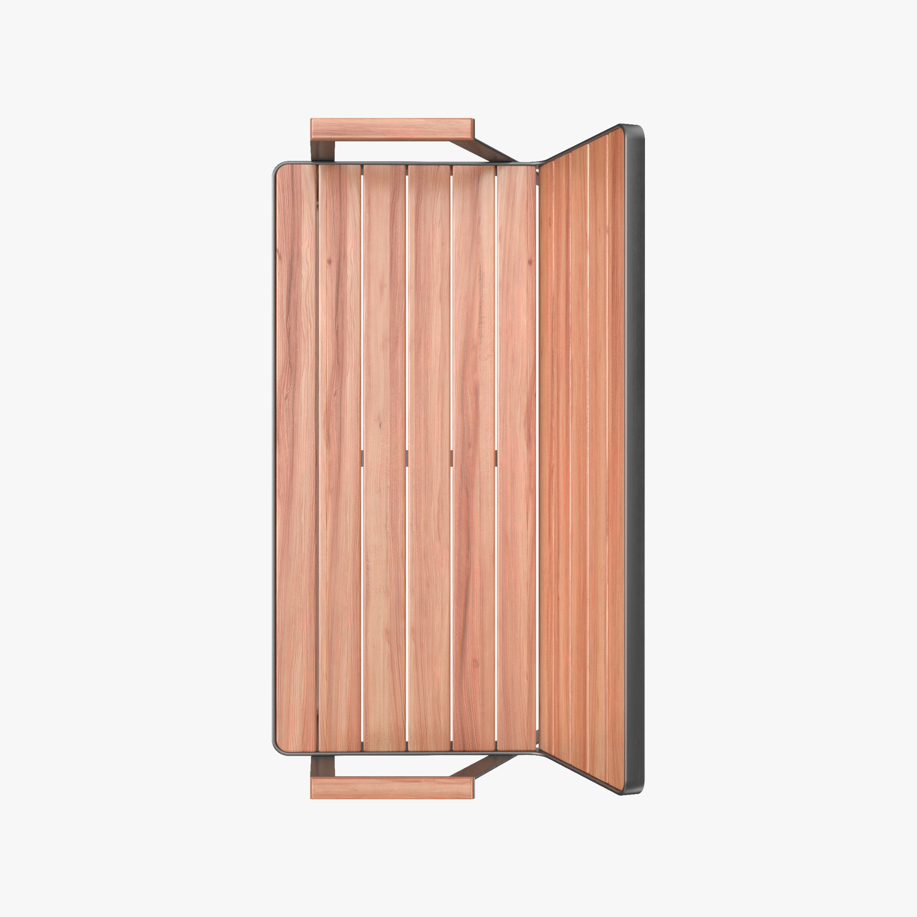 Makemake Teak Garden Bench Two-seated Sofa by Terraforma 3D model_7