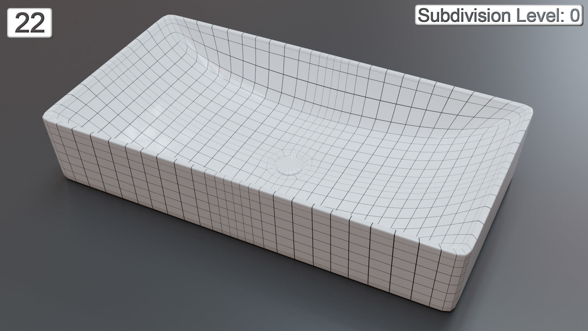 Vessel Sink Number 22 Low-poly 3D model_4