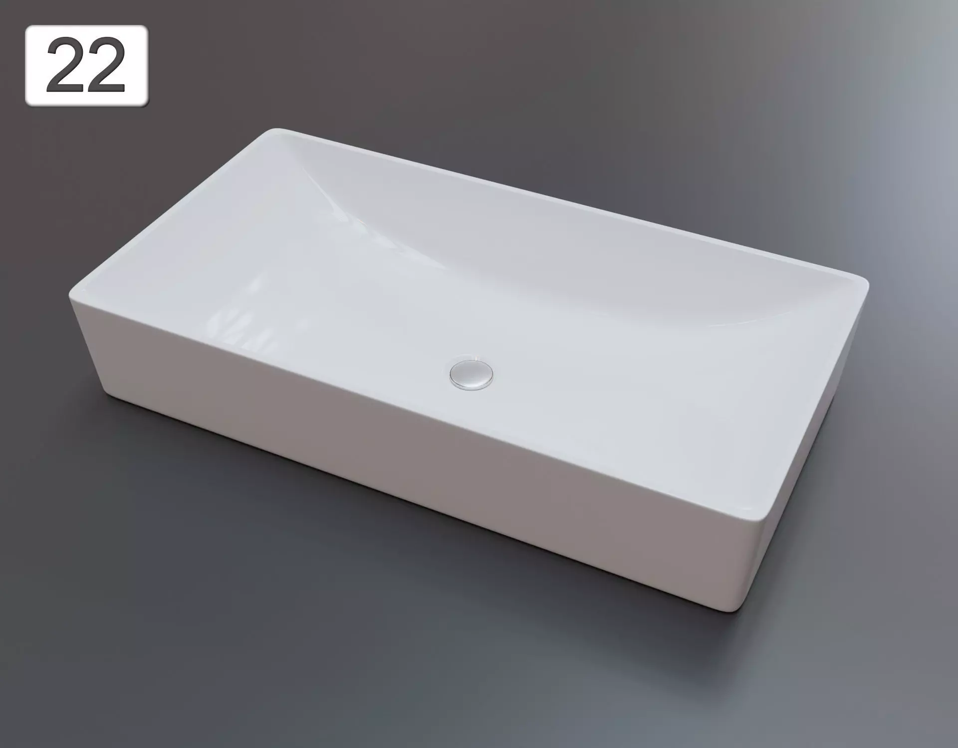 Vessel Sink Number 22 Low-poly 3D model_0