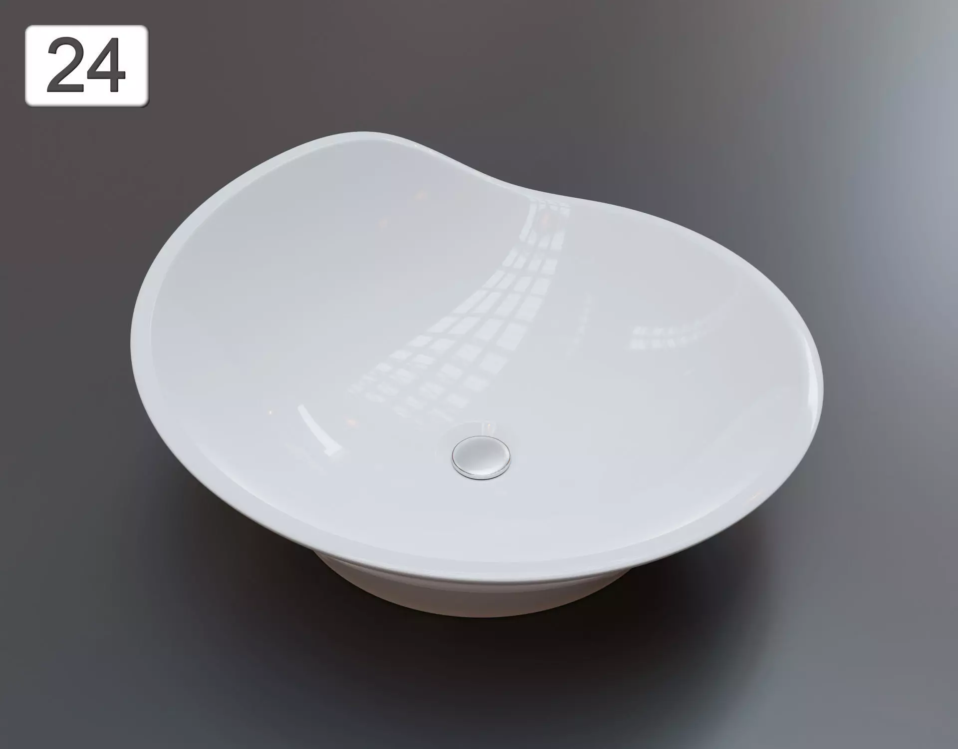 Vessel Sink Number 24 Low-poly 3D model_0