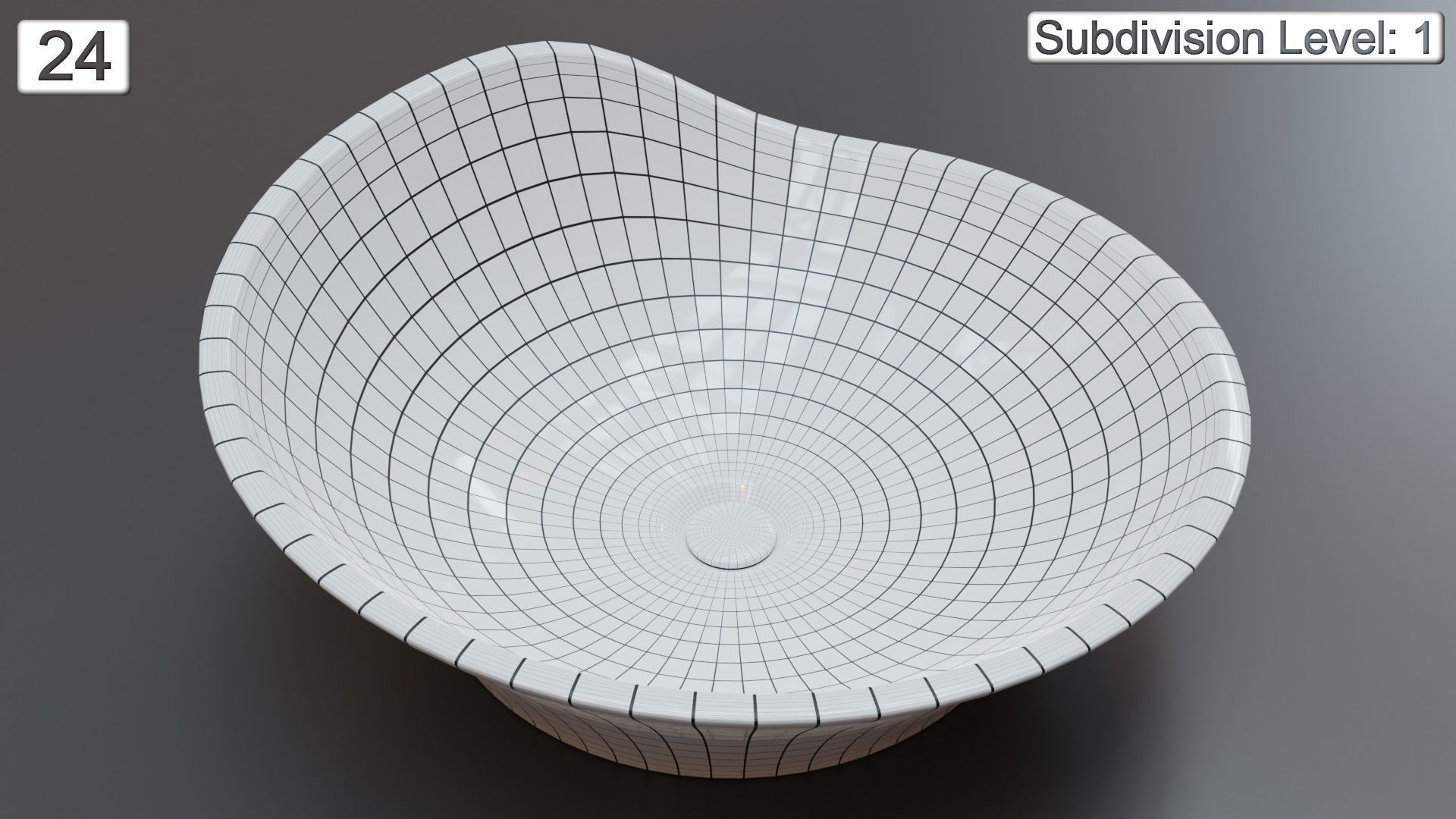 Vessel Sink Number 24 Low-poly 3D model_5