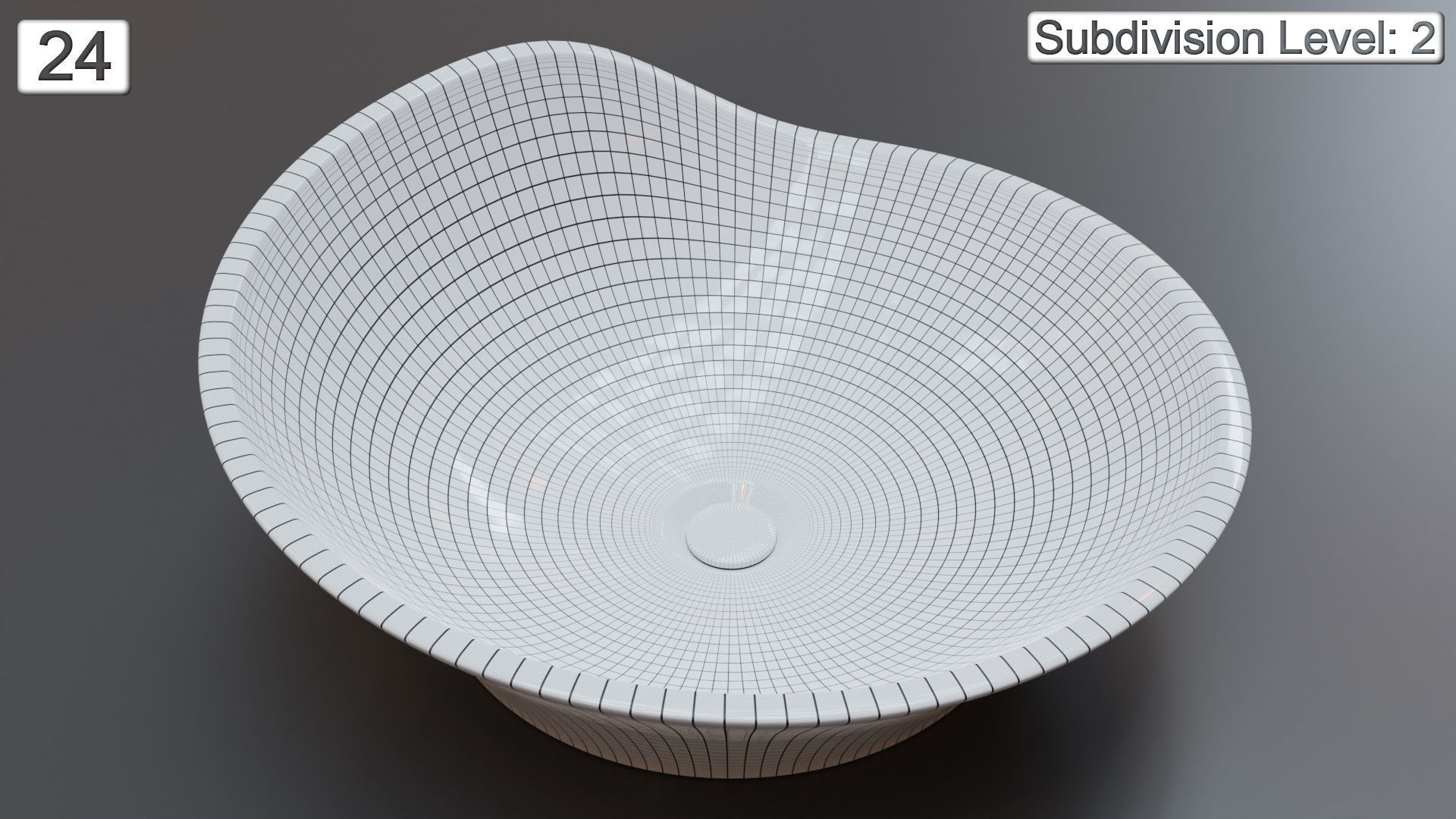Vessel Sink Number 24 Low-poly 3D model_6