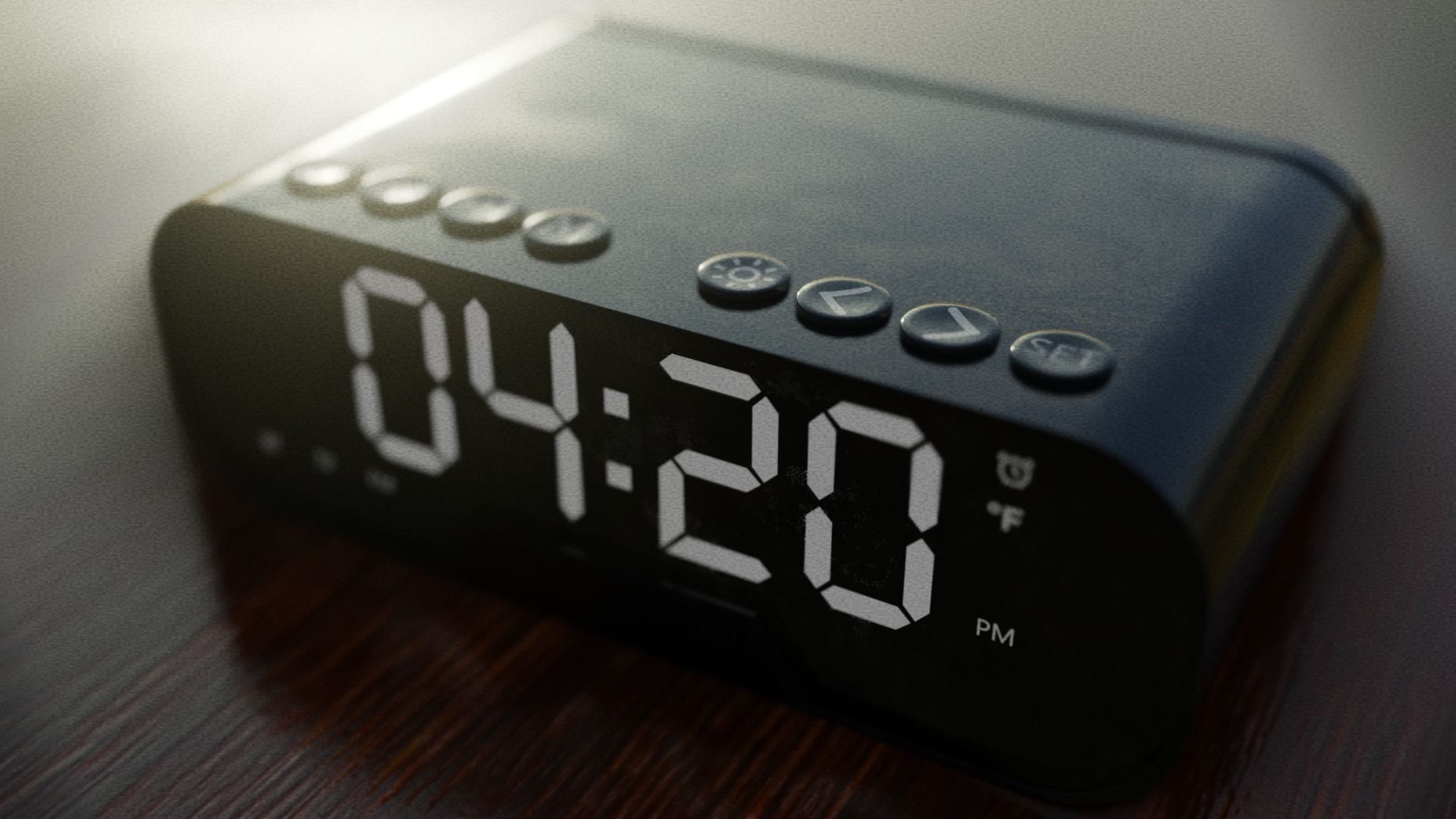 Realistic Digital Alarm Clock 3D model_1