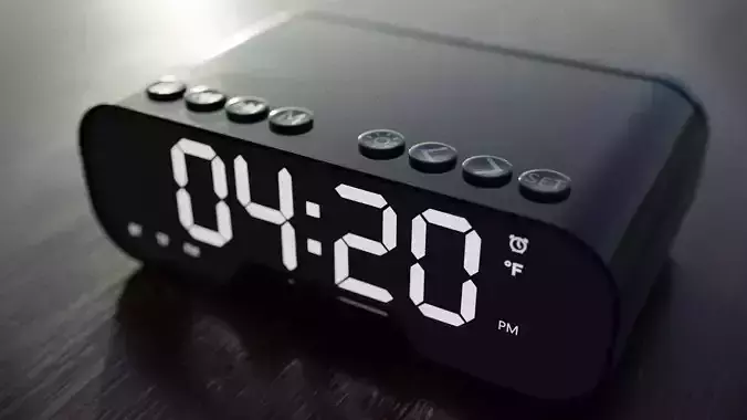 Realistic Digital Alarm Clock 3D model