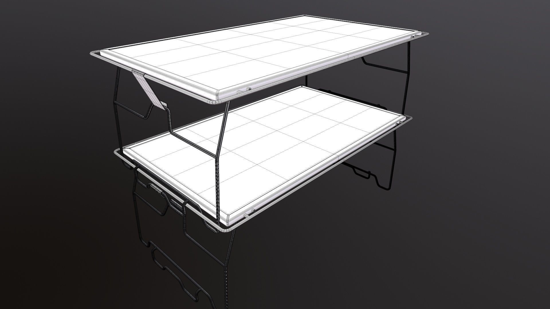 Camping Desk Folding Table 3D model_15