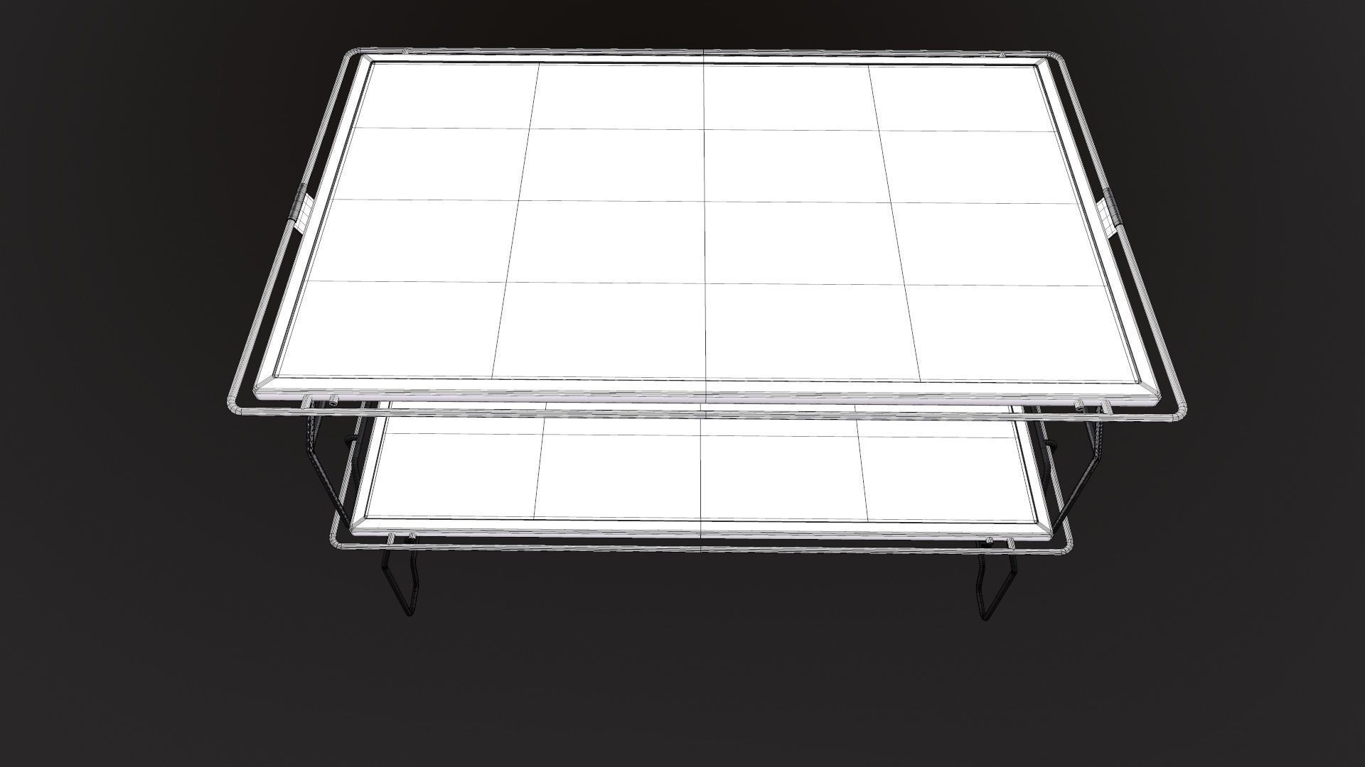 Camping Desk Folding Table 3D model_14