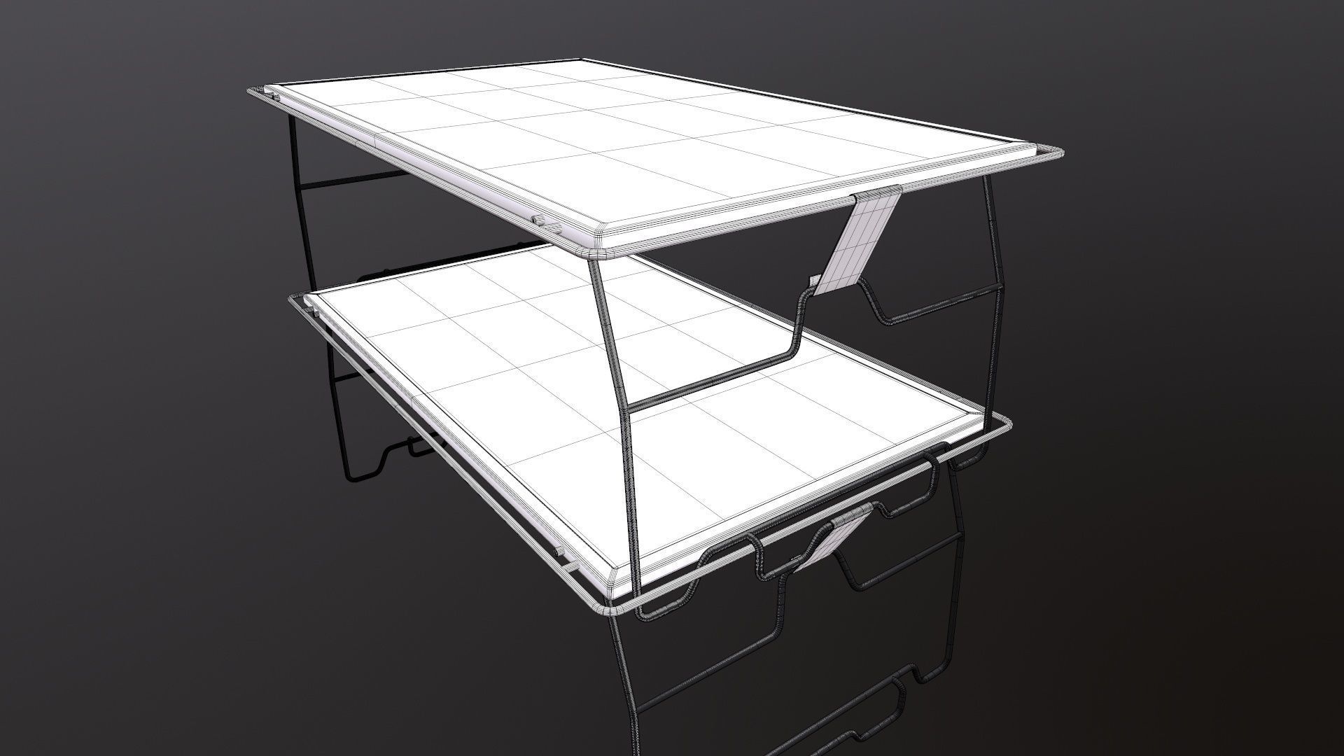 Camping Desk Folding Table 3D model_16