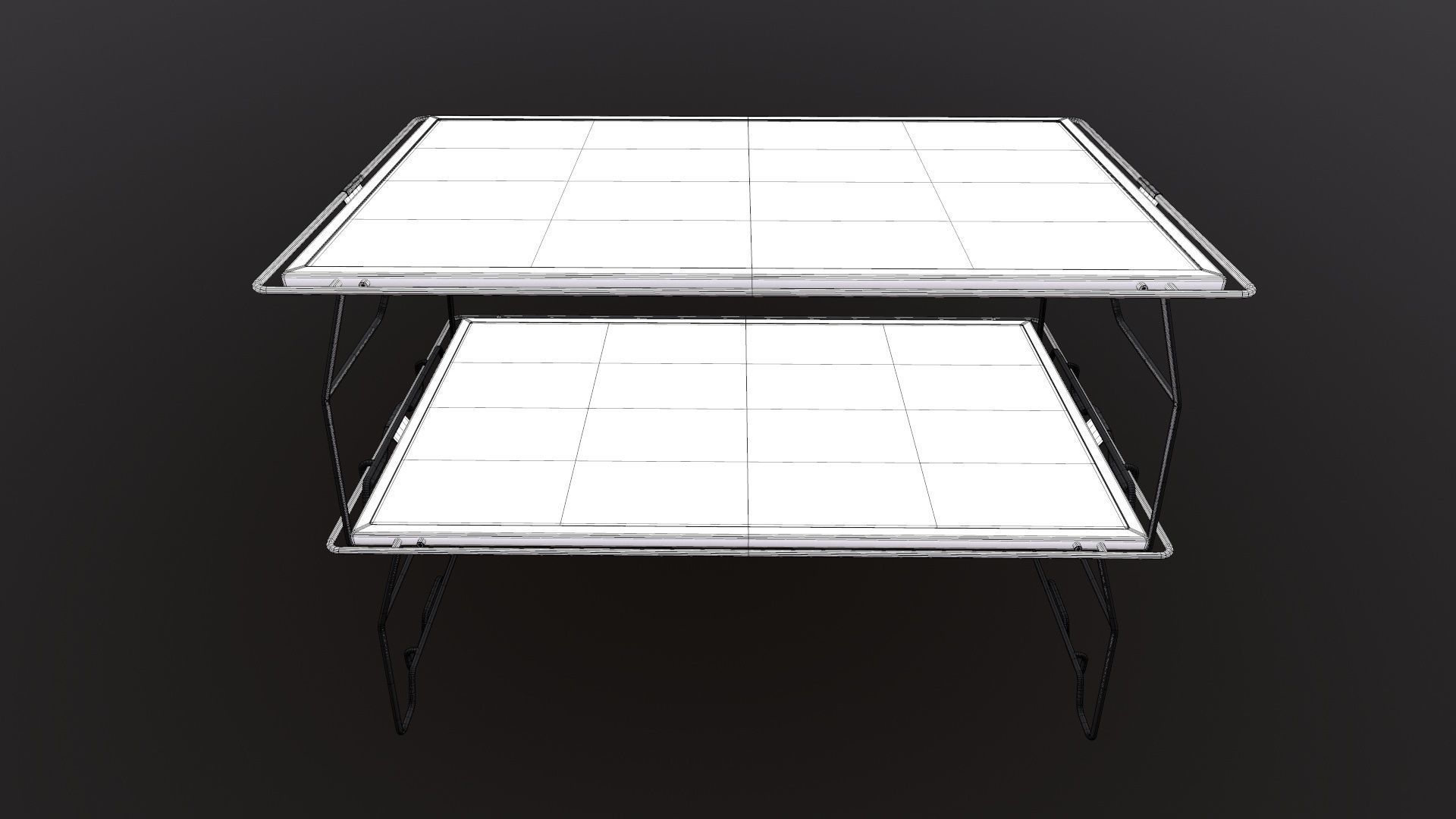 Camping Desk Folding Table 3D model_13